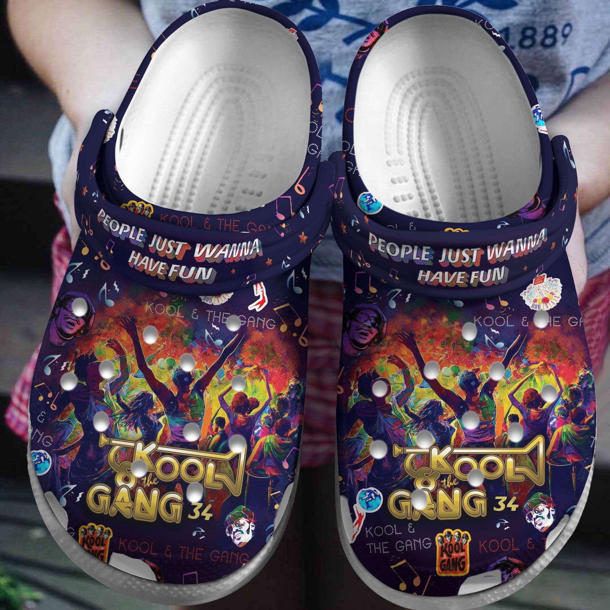 Footwearmerch Premium Kool & the Gang Crocs Crocband Clogs Shoes For Men Women and Kids