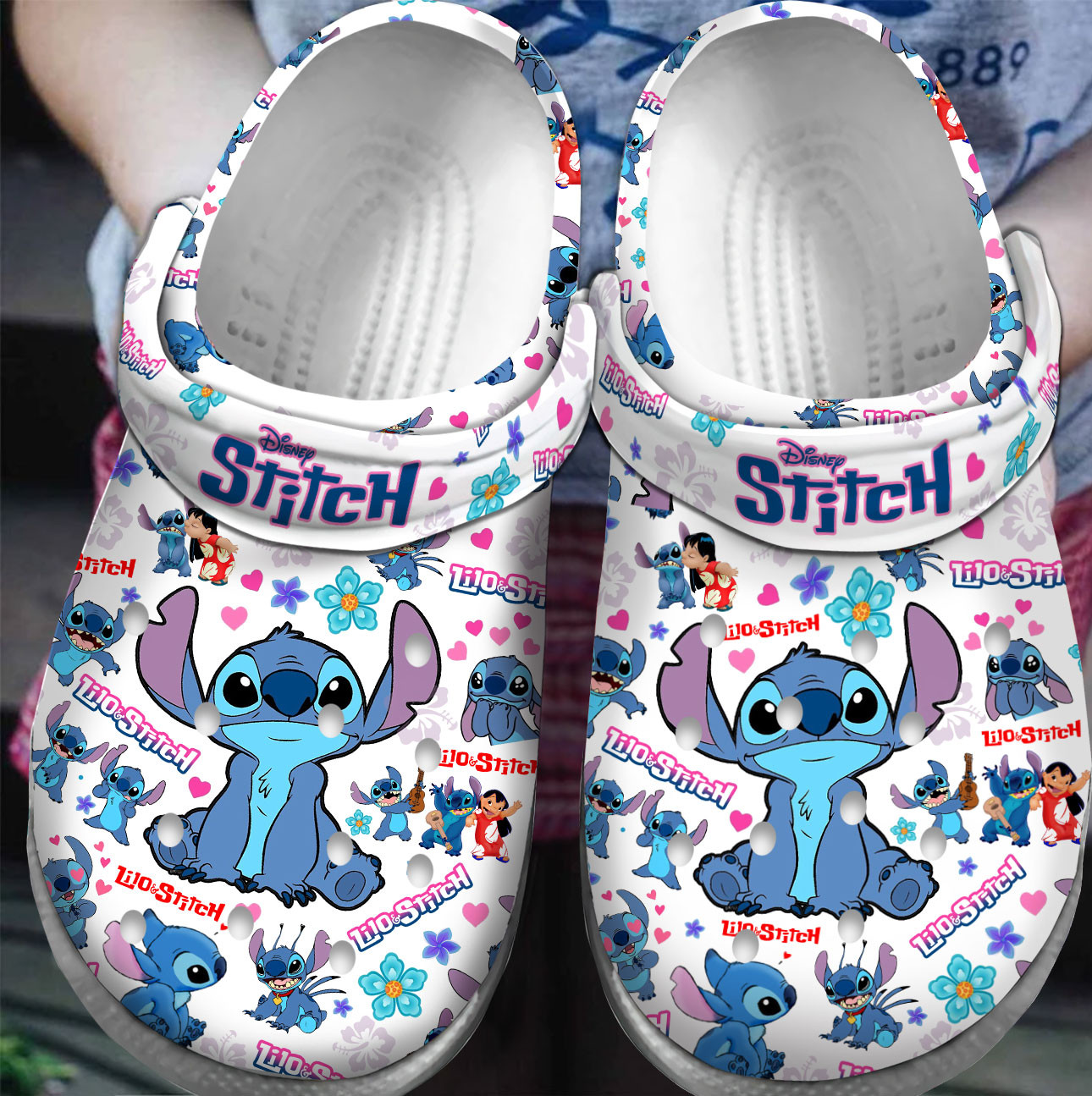 Footwearmerch Premium Lilo & Stitch Cartoon Crocs Crocband Clogs Shoes For Men Women and Kids