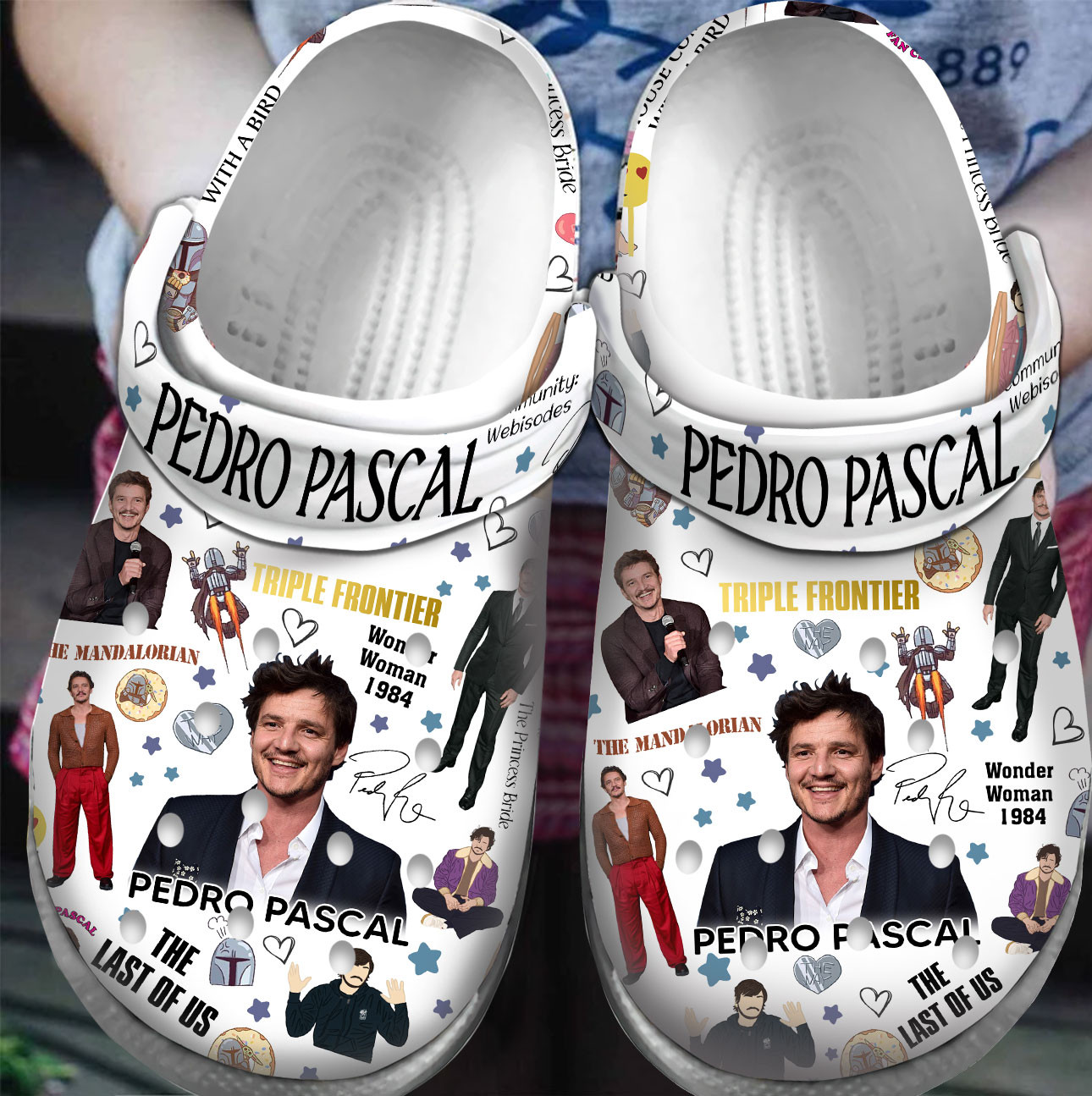Footwearmerch Premium Pedro Pascal Movie Crocs Crocband Clogs Shoes For Men Women and Kids