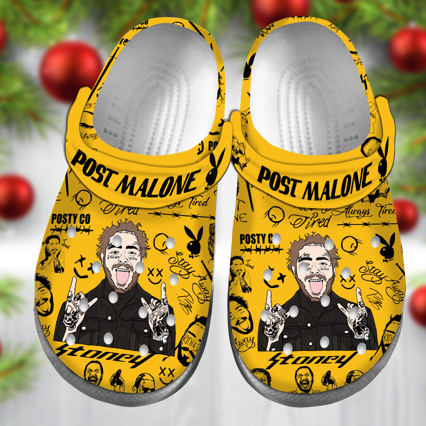 Footwearmerch Premium Post Malone Music Crocs Crocband Clogs Shoes For Men Women and Kids