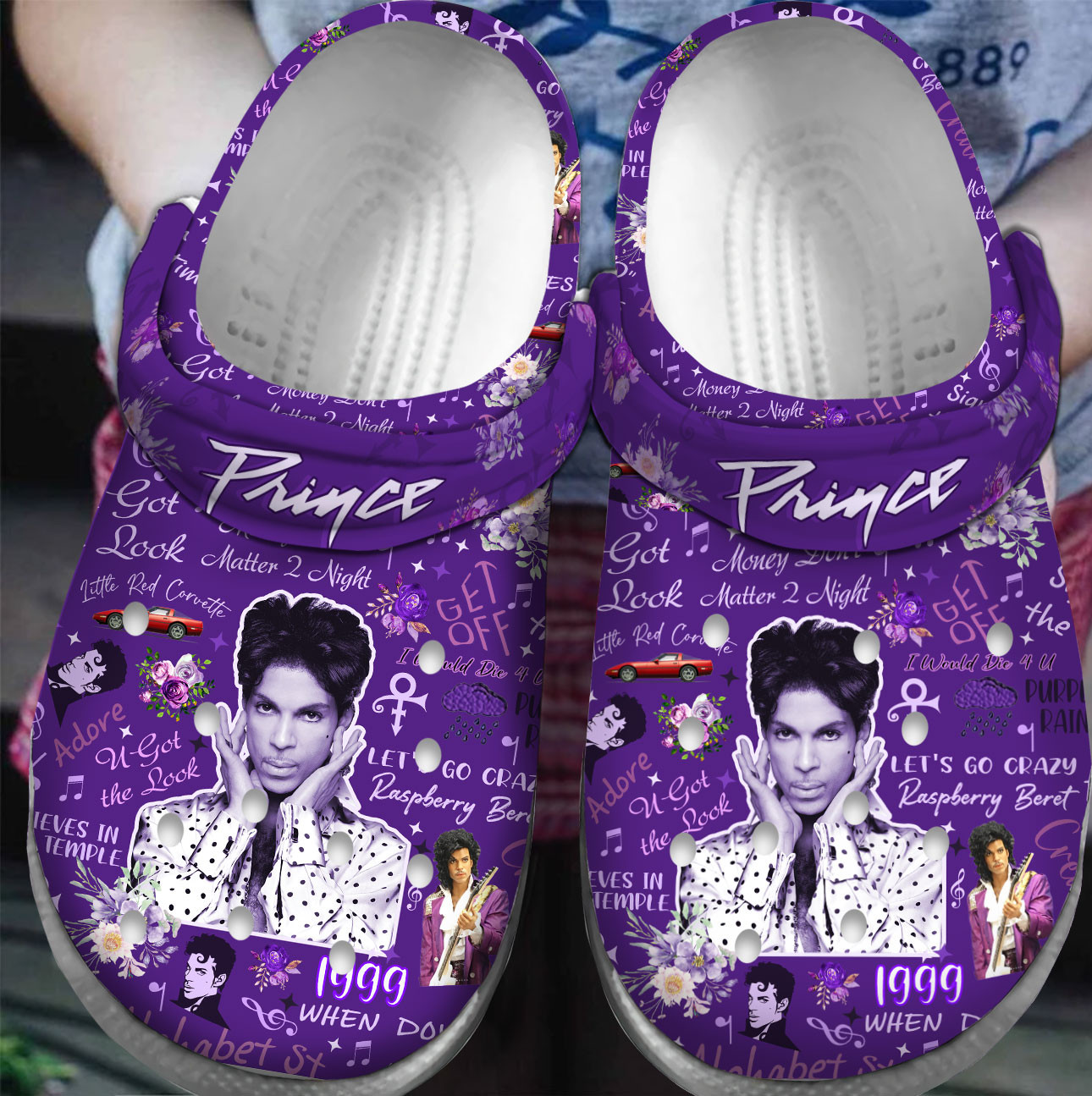 Footwearmerch Premium Prince Music Crocs Crocband Clogs Shoes For Men Women and Kids