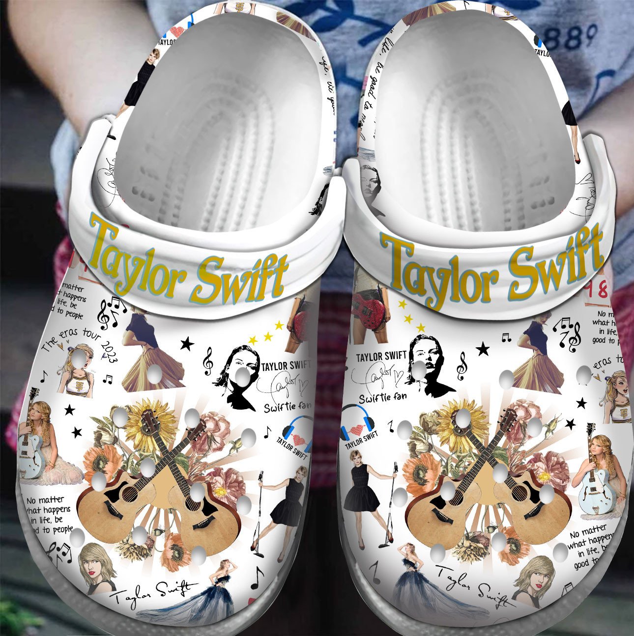 Footwearmerch Premium Taylor Swift Music Crocs Crocband Clogs Shoes For Men Women and Kids