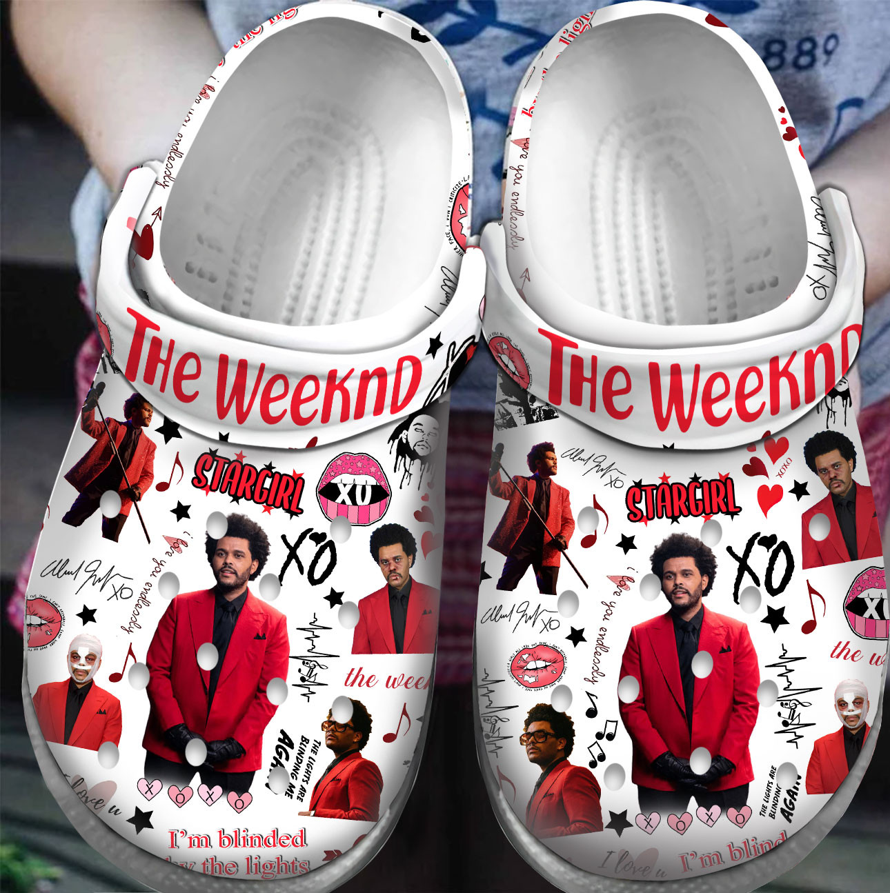 Footwearmerch Premium The Weeknd Music Crocs Crocband Clogs Shoes For Men Women and Kids