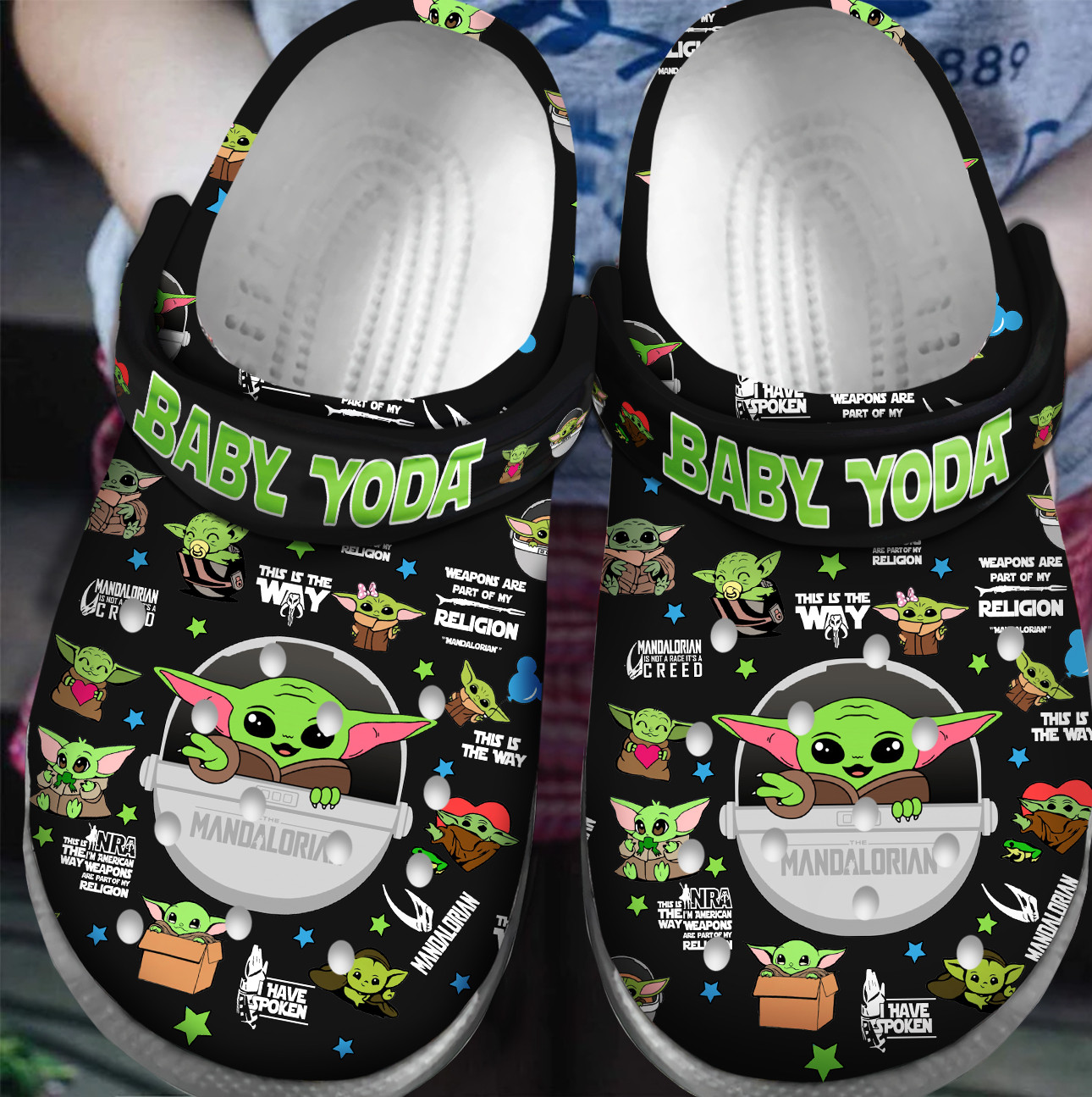 Footwearmerch Premium Yoda Star Wars Movie Crocs Crocband Clogs Shoes For Men Women and Kids
