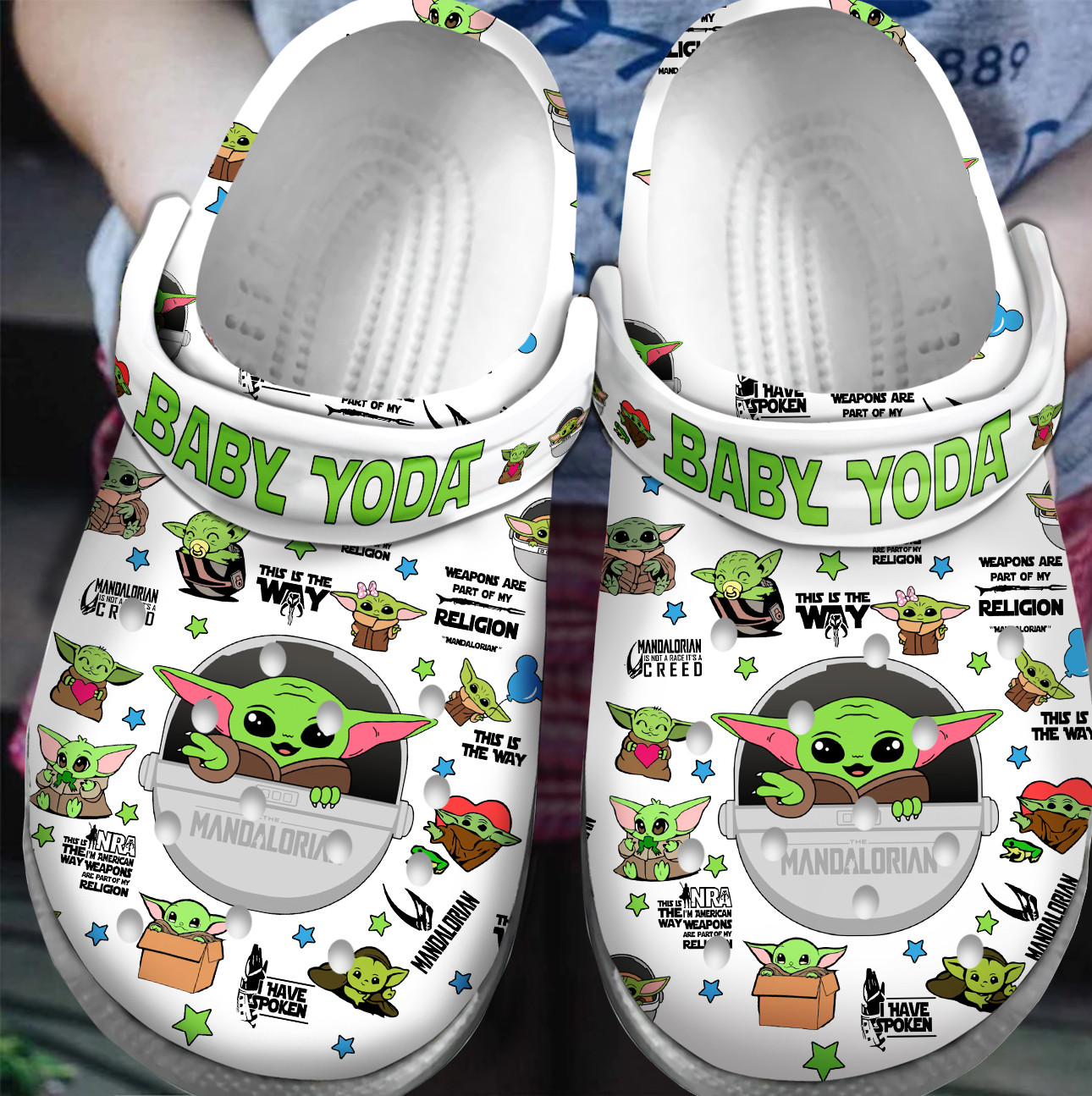 Footwearmerch Premium Yoda Star Wars Movie Crocs Crocband Clogs Shoes For Men Women and Kids