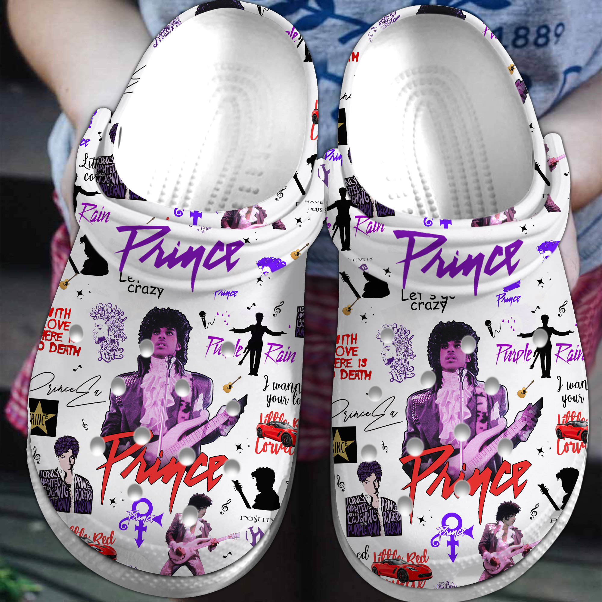 Footwearmerch Prince Music Crocs Crocband Clogs Shoes Comfortable For Men Women and Kids