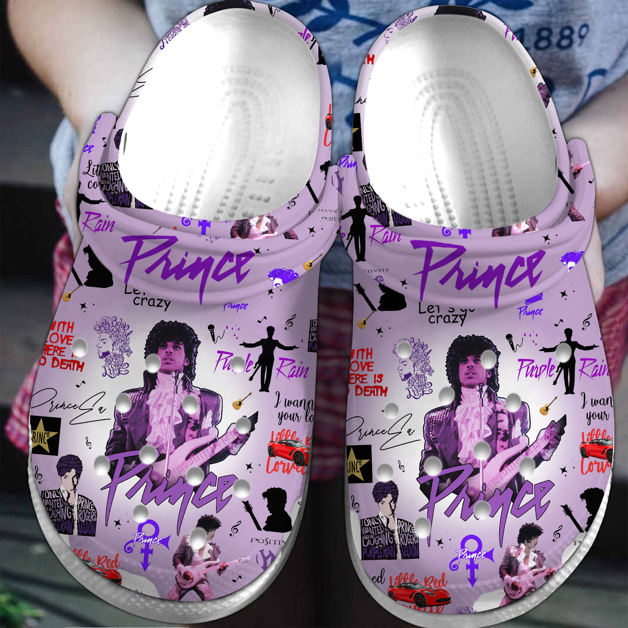 Footwearmerch Prince Music Crocs Crocband Clogs Shoes Comfortable For Men Women and Kids