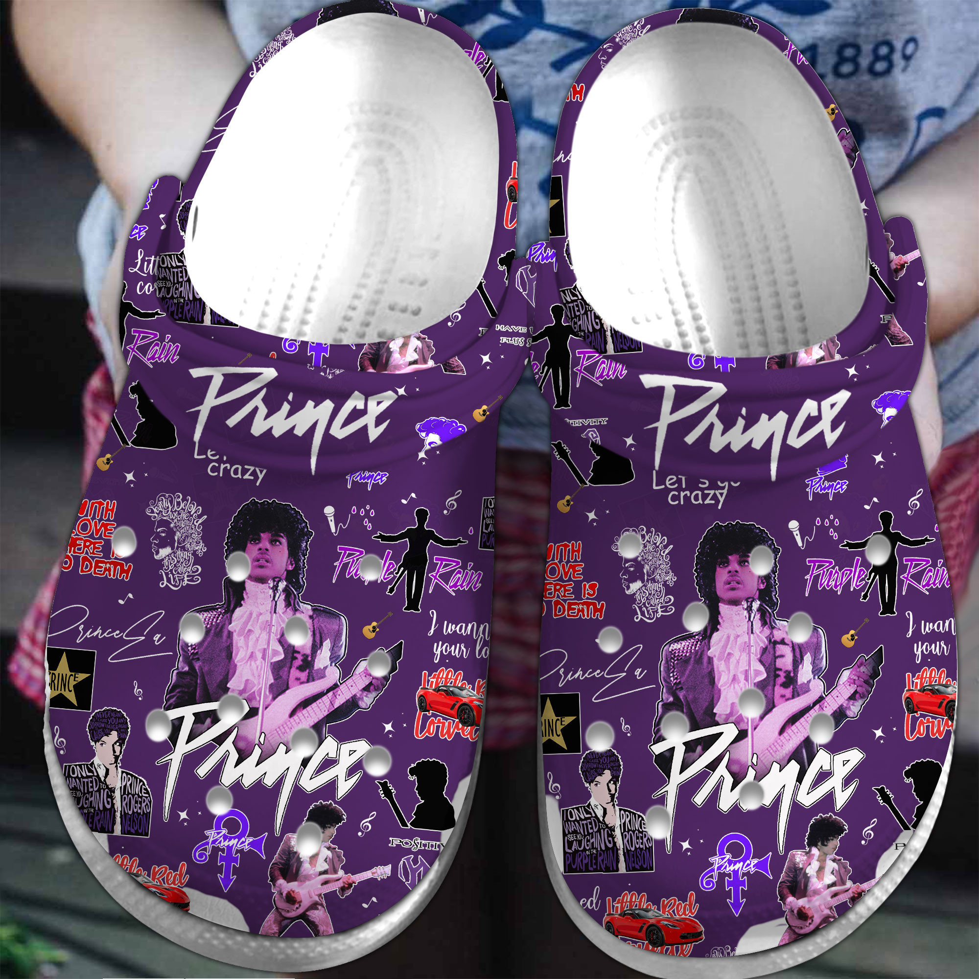 Footwearmerch Prince Music Crocs Crocband Clogs Shoes Comfortable For Men Women and Kids