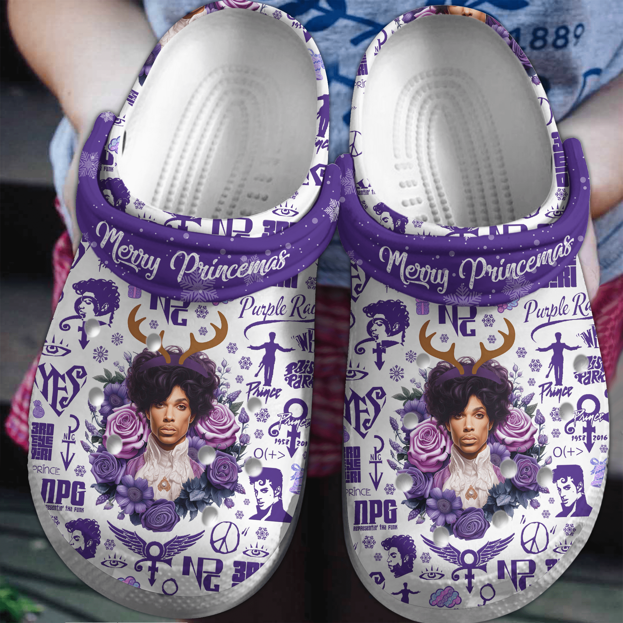 Footwearmerch Prince Music Crocs Crocband Clogs Shoes Comfortable For Men Women and Kids