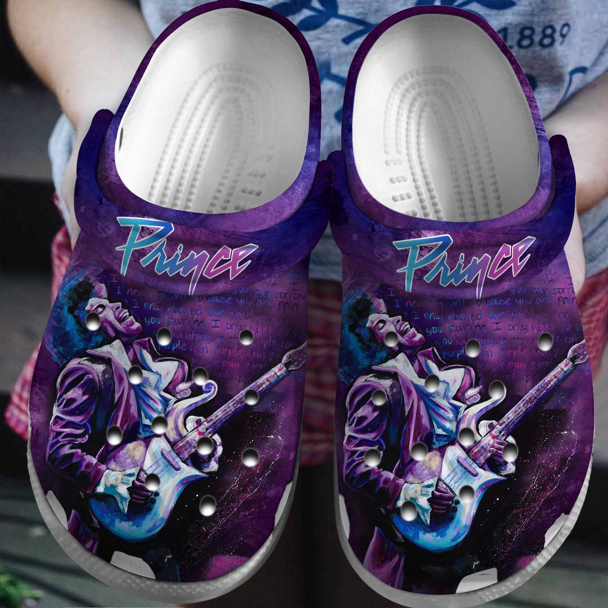 Footwearmerch Prince Singer Music Crocs Crocband Clogs Shoes Comfortable For Men Women and Kids