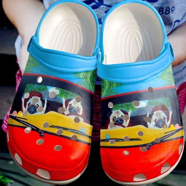 Footwearmerch Pug Road Rage Rubber clog Shoes Comfy Footwear