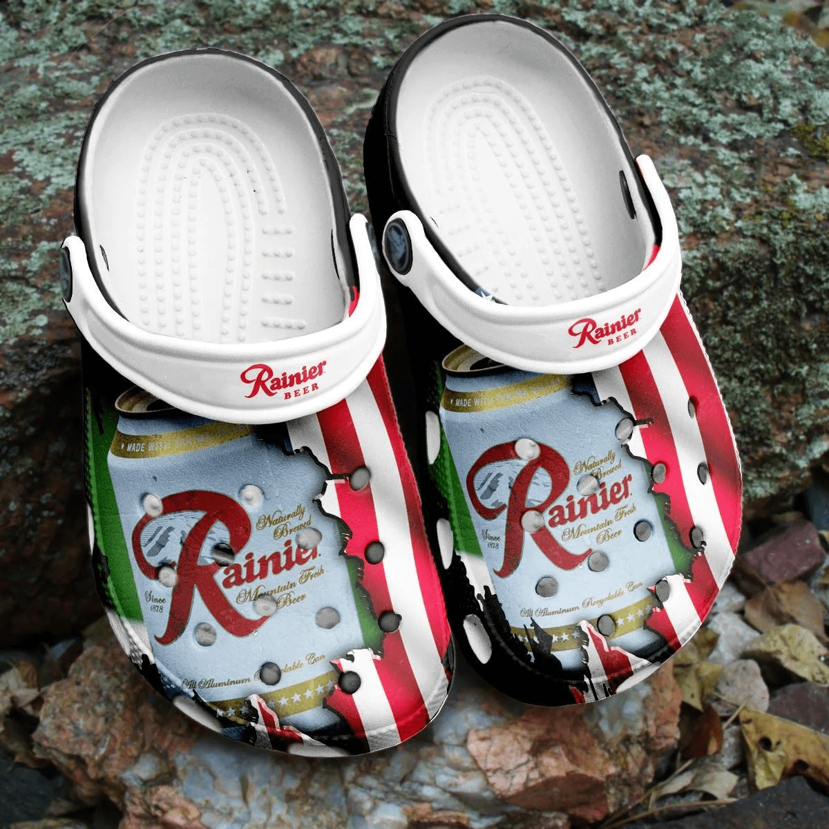 Footwearmerch Rainier Beer Adults Crocband Crocs Comfortable Clogs Shoes For Men Women