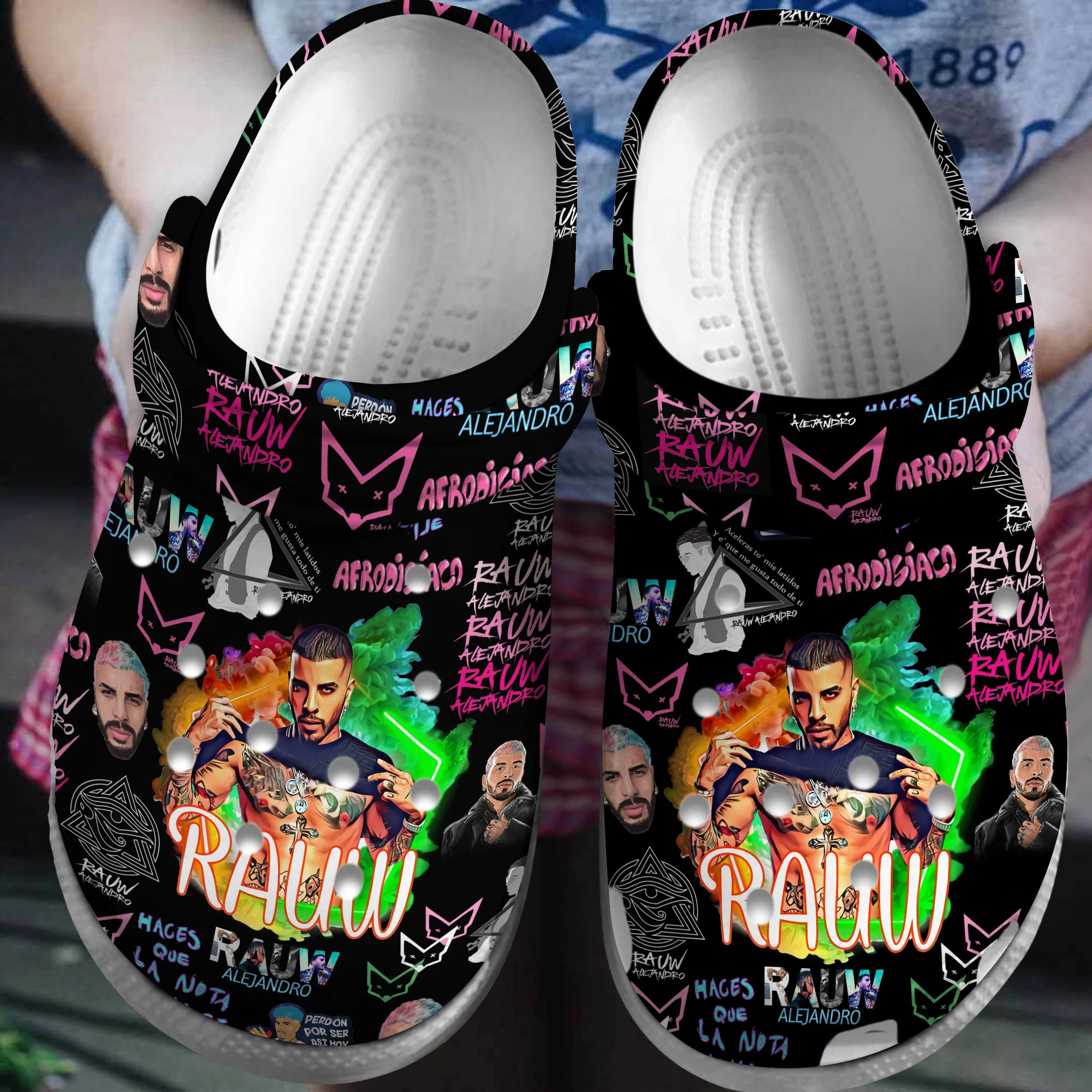 Footwearmerch Rauw Alejandro Music Crocs Crocband Clogs Shoes Comfortable For Men Women and Kids