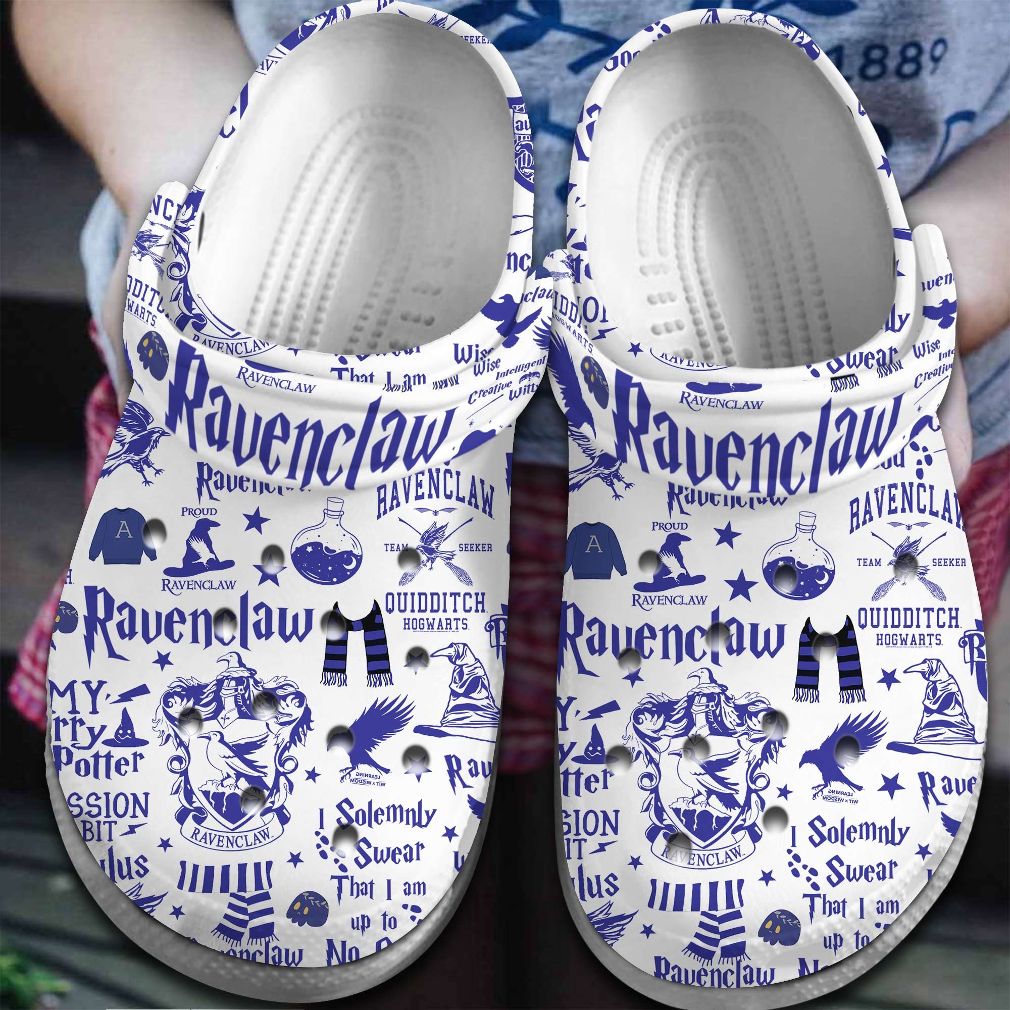 Footwearmerch ravenclaw Harry Potter Movie Crocs Crocband Clogs Shoes Comfortable For Men Women and Kids