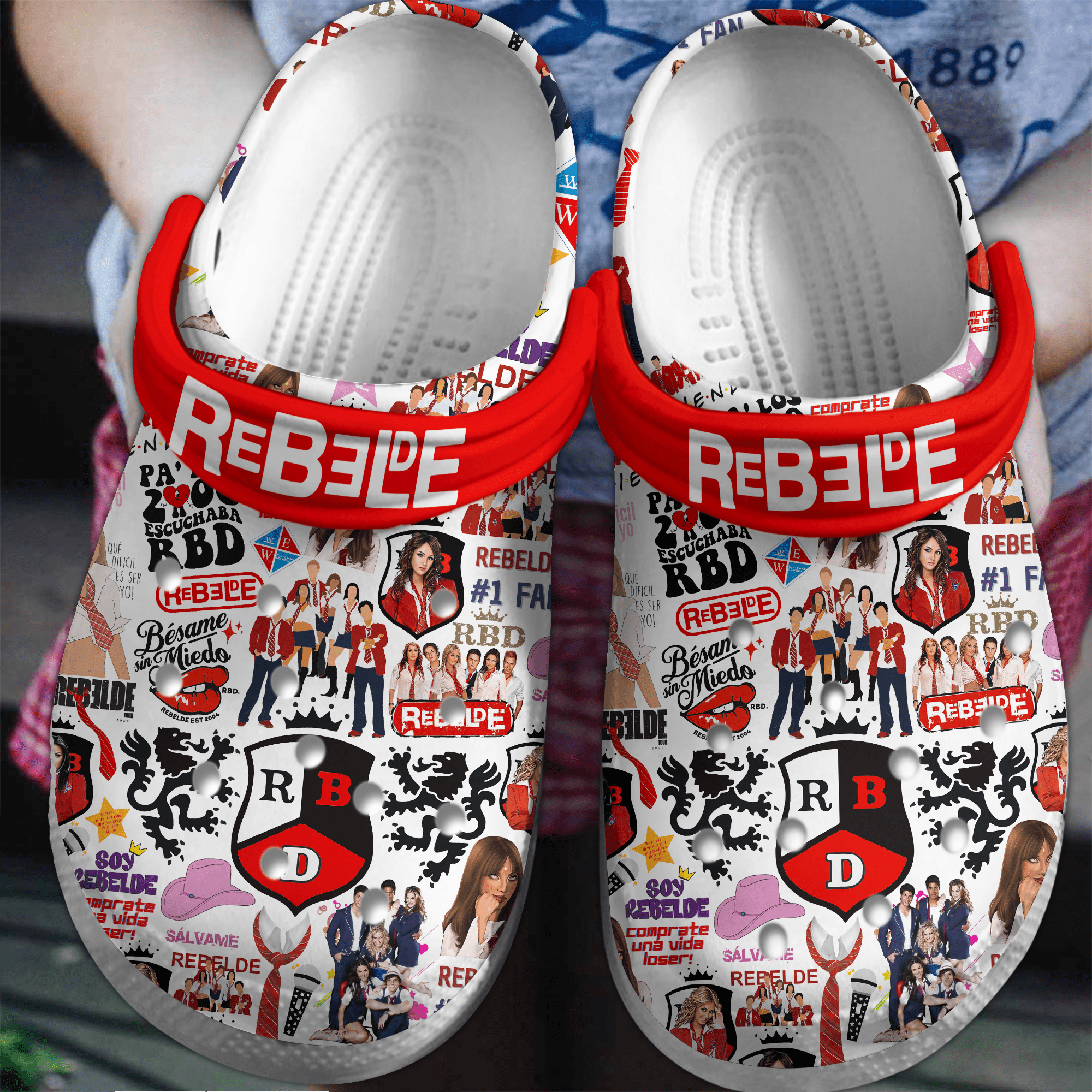 Footwearmerch Rebelde TV Series Crocs Crocband Clogs Shoes Comfortable For Men Women and Kids