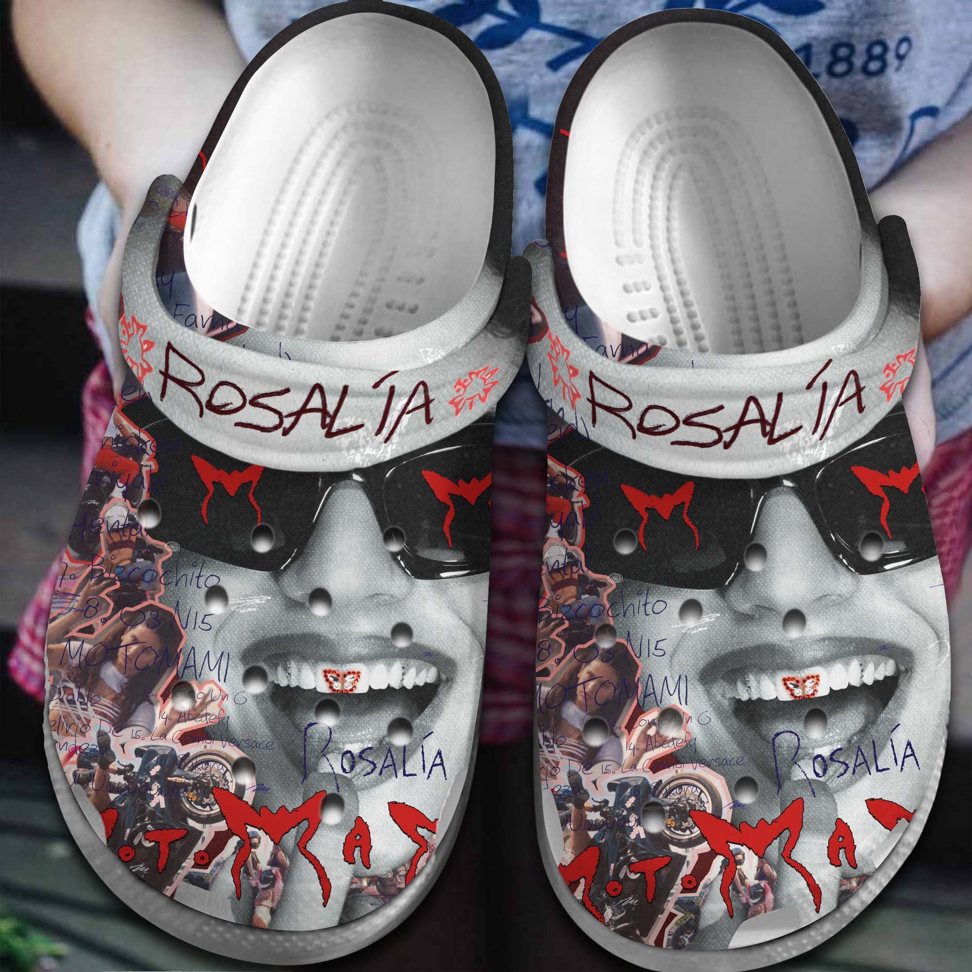 Footwearmerch Rosalia Singer Music Crocs Crocband Clogs Shoes Comfortable For Men Women and Kids