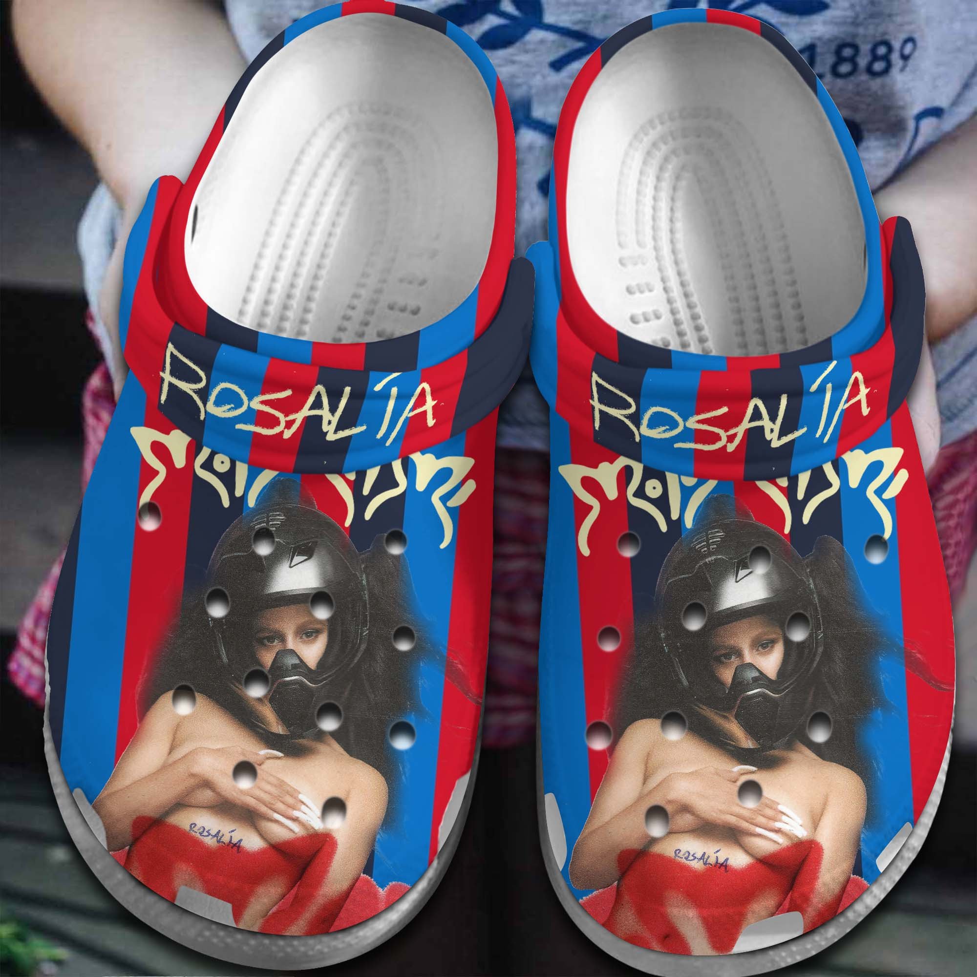 Footwearmerch Rosalia Singer Music Crocs Crocband Clogs Shoes Comfortable For Men Women and Kids