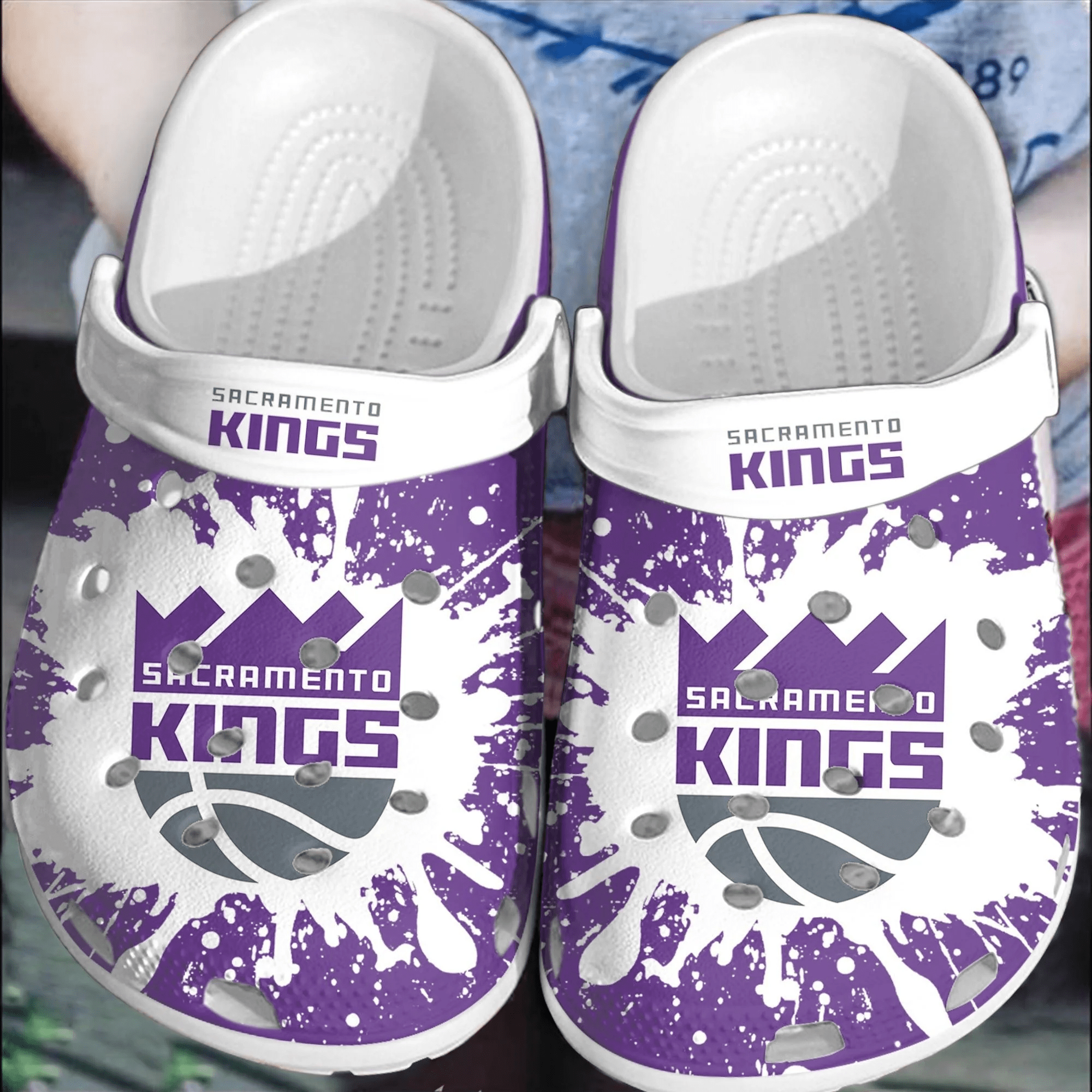Footwearmerch Sacramento Kings Basketball Crocband Shoes Clogs Comfortable Crocs For Men Women