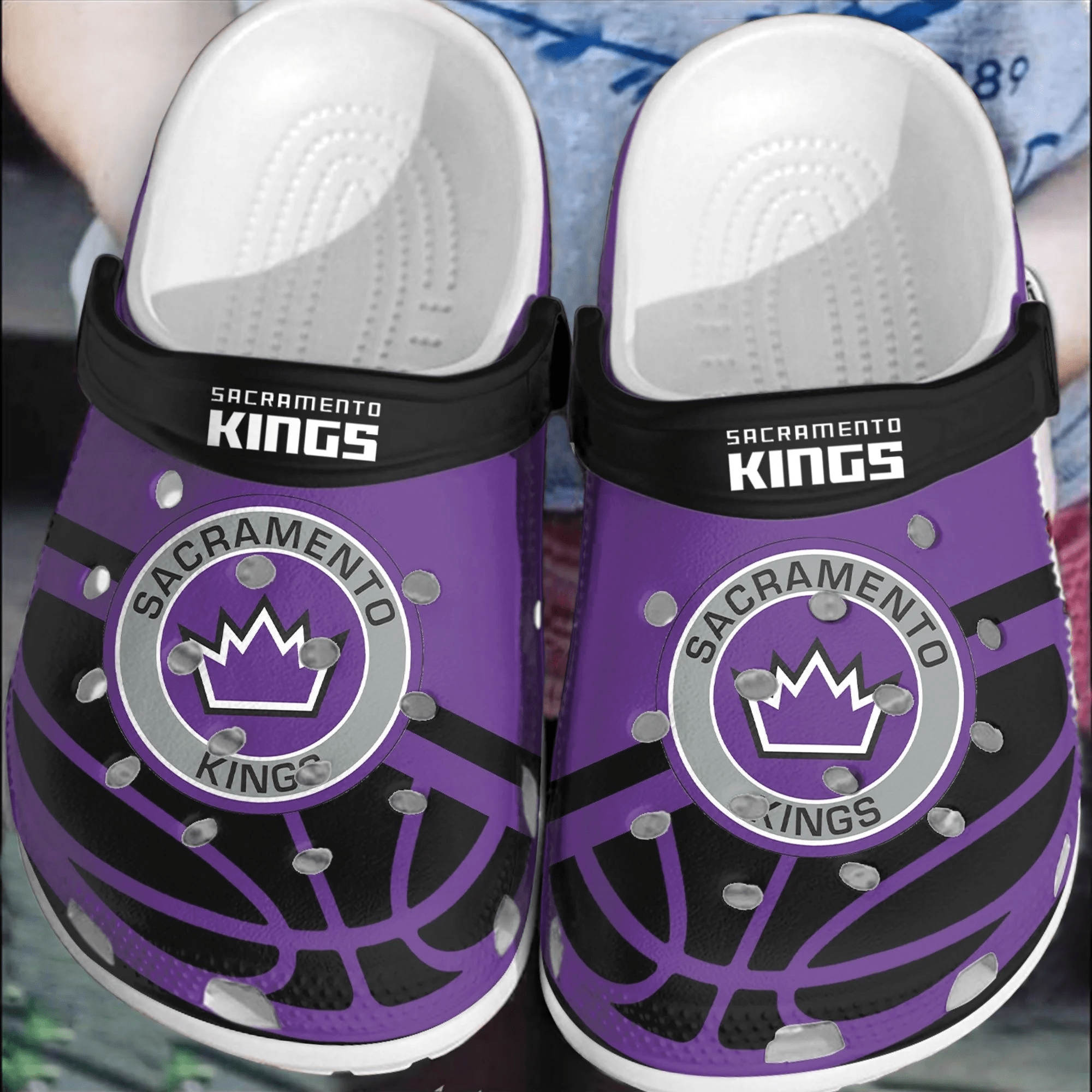 Footwearmerch Sacramento Kings Basketball Crocband Shoes Comfortable Crocs Clogs For Men Women