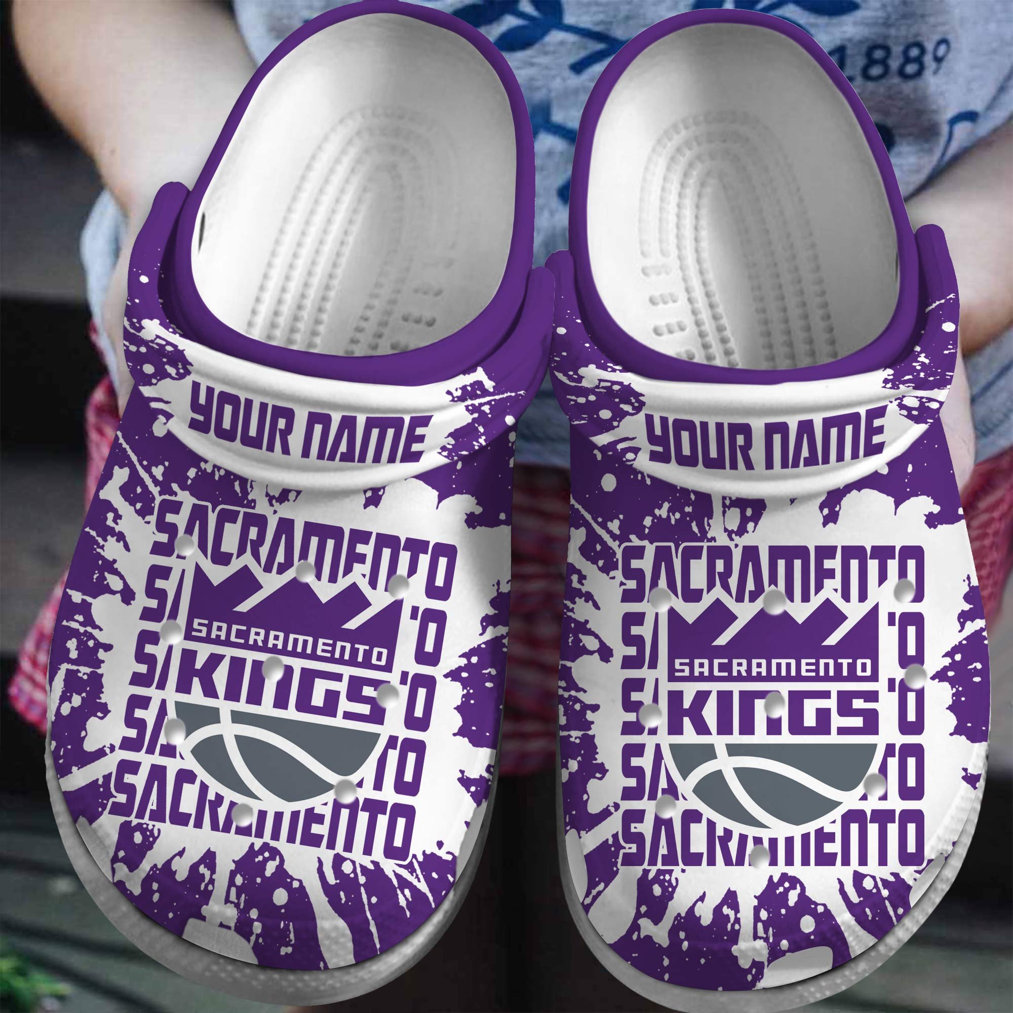Footwearmerch Sacramento Kings NBA Basketball Sport Crocs Crocband Clogs Shoes Comfortable For Men Women and Kids