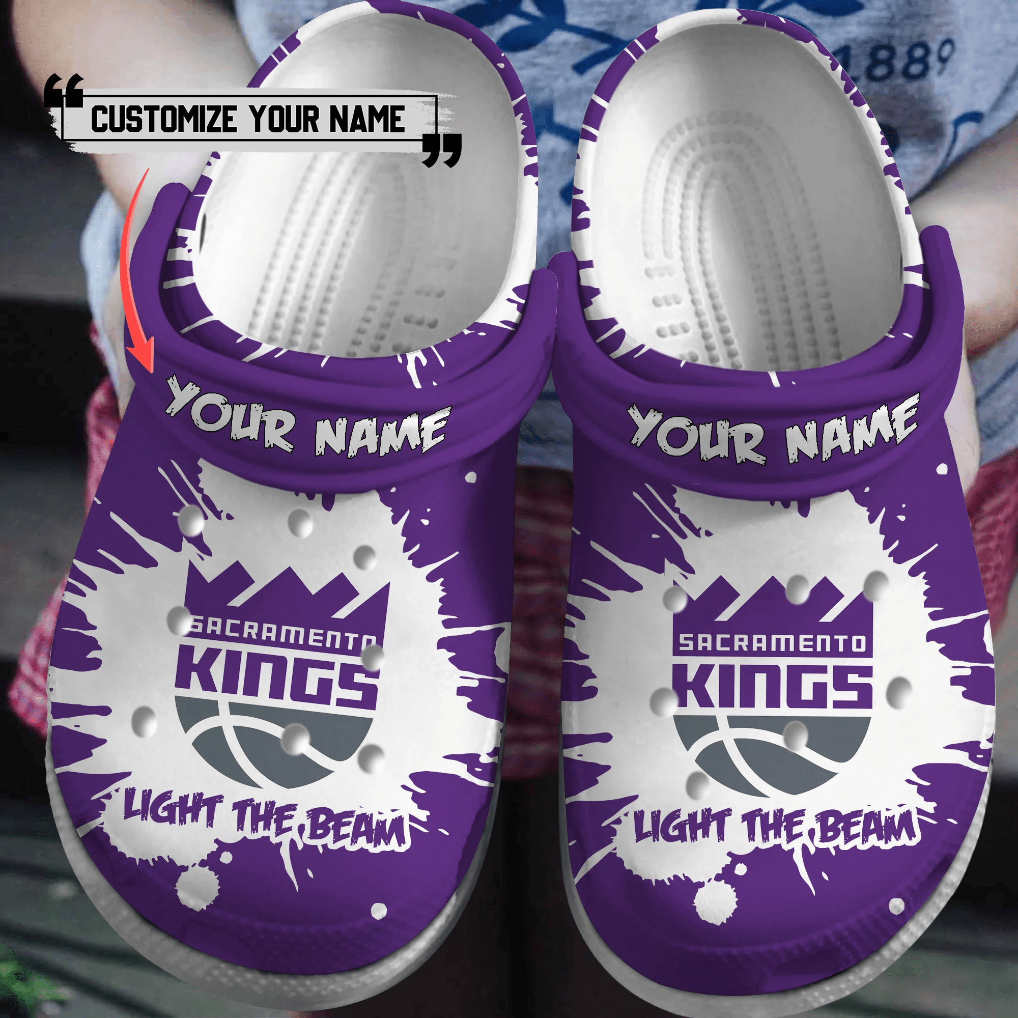 Footwearmerch Sacramento Kings NBA Sport Crocs Crocband Clogs Shoes Comfortable For Men Women and Kids