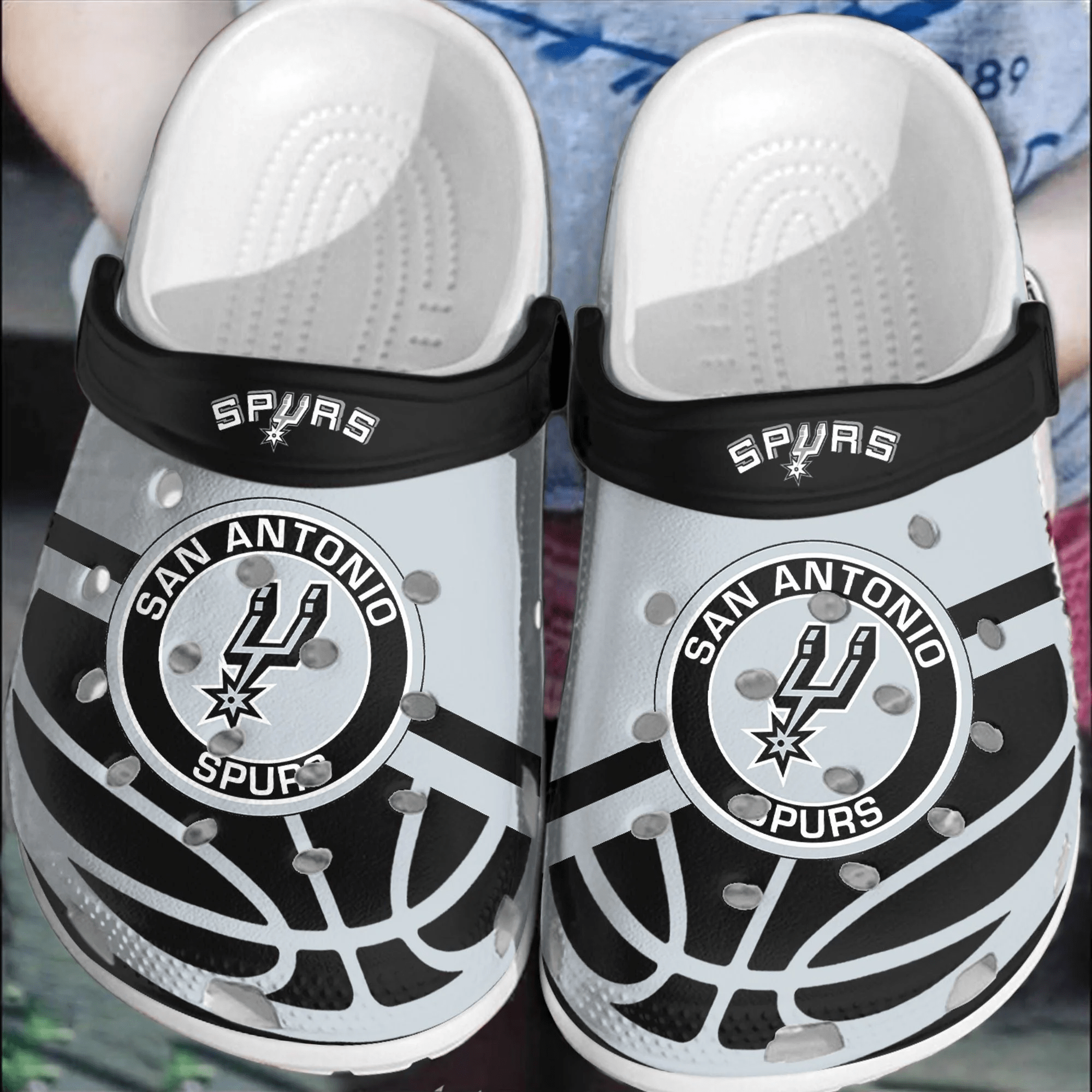 Footwearmerch San Antonio Spurs Basketball Crocband Comfortable Clogs Crocs Shoes For Men Women