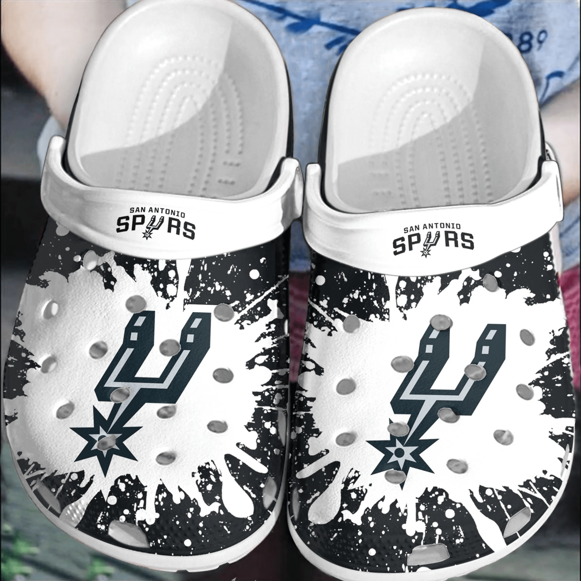 Footwearmerch San Antonio Spurs Basketball Crocband Comfortable Crocs Shoes Clogs For Men Women