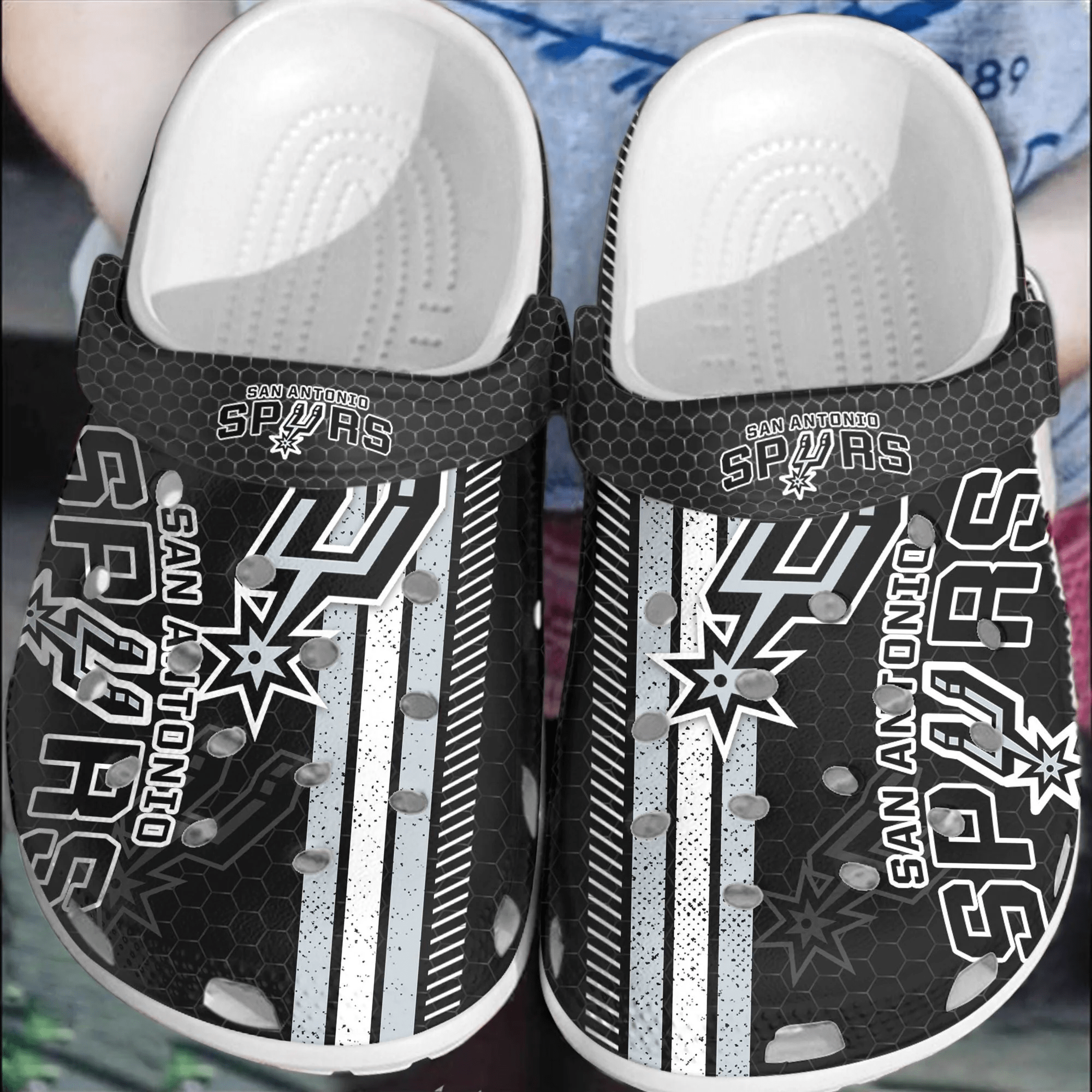Footwearmerch San Antonio Spurs Basketball Crocband Comfortable Shoes Crocs Clogs For Men Women