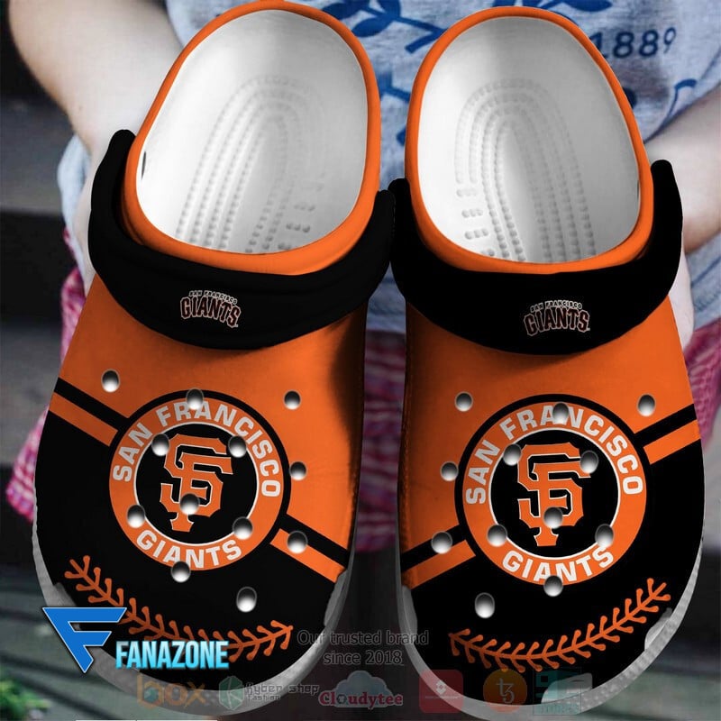 Footwearmerch San Francisco Giants Orange-Black MLB Sport Crocs Clogs Crocband Shoes Comfortable For Men Women and Kids