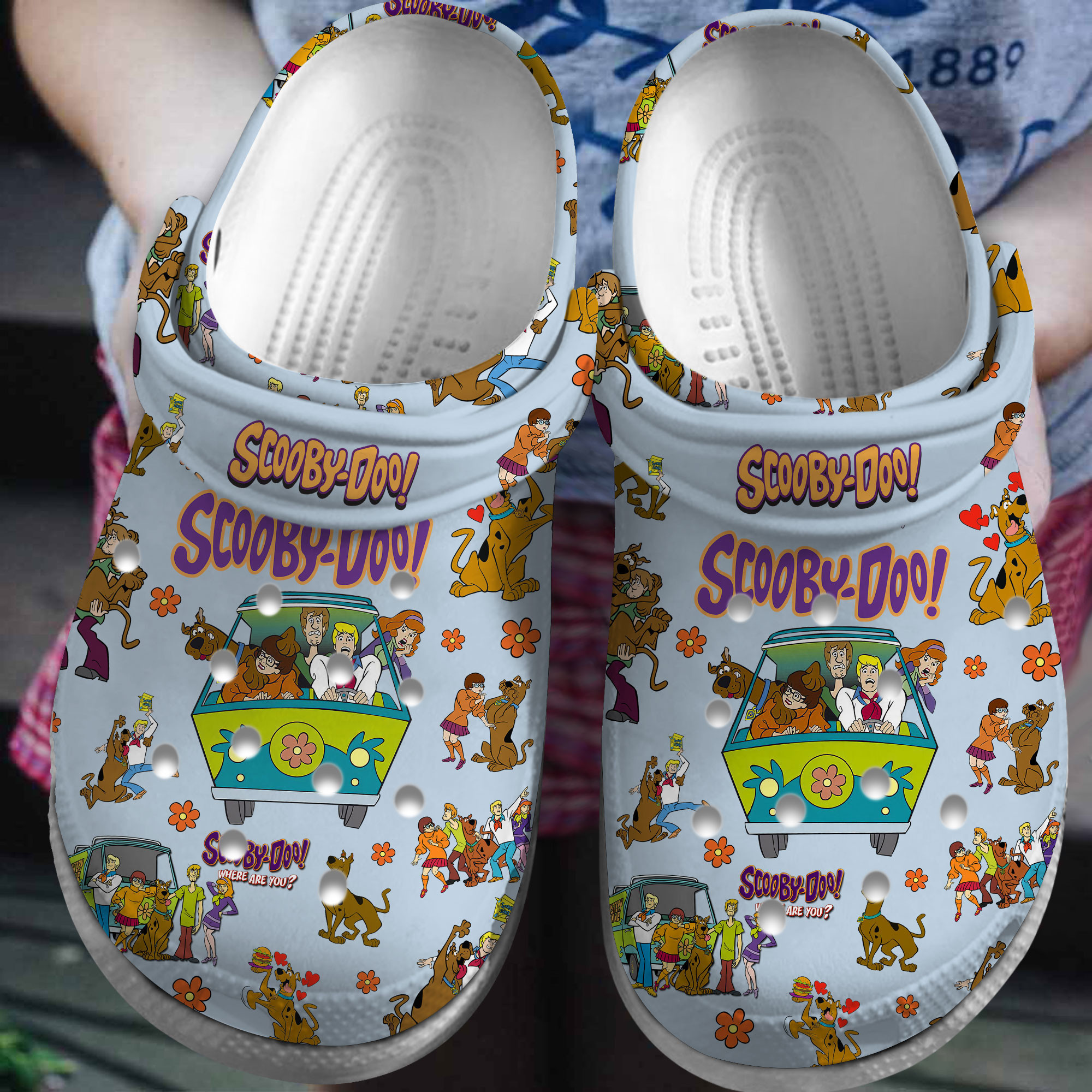 Footwearmerch Scooby Doo Cartoon Crocs Crocband Clogs Shoes Comfortable For Men Women and Kids