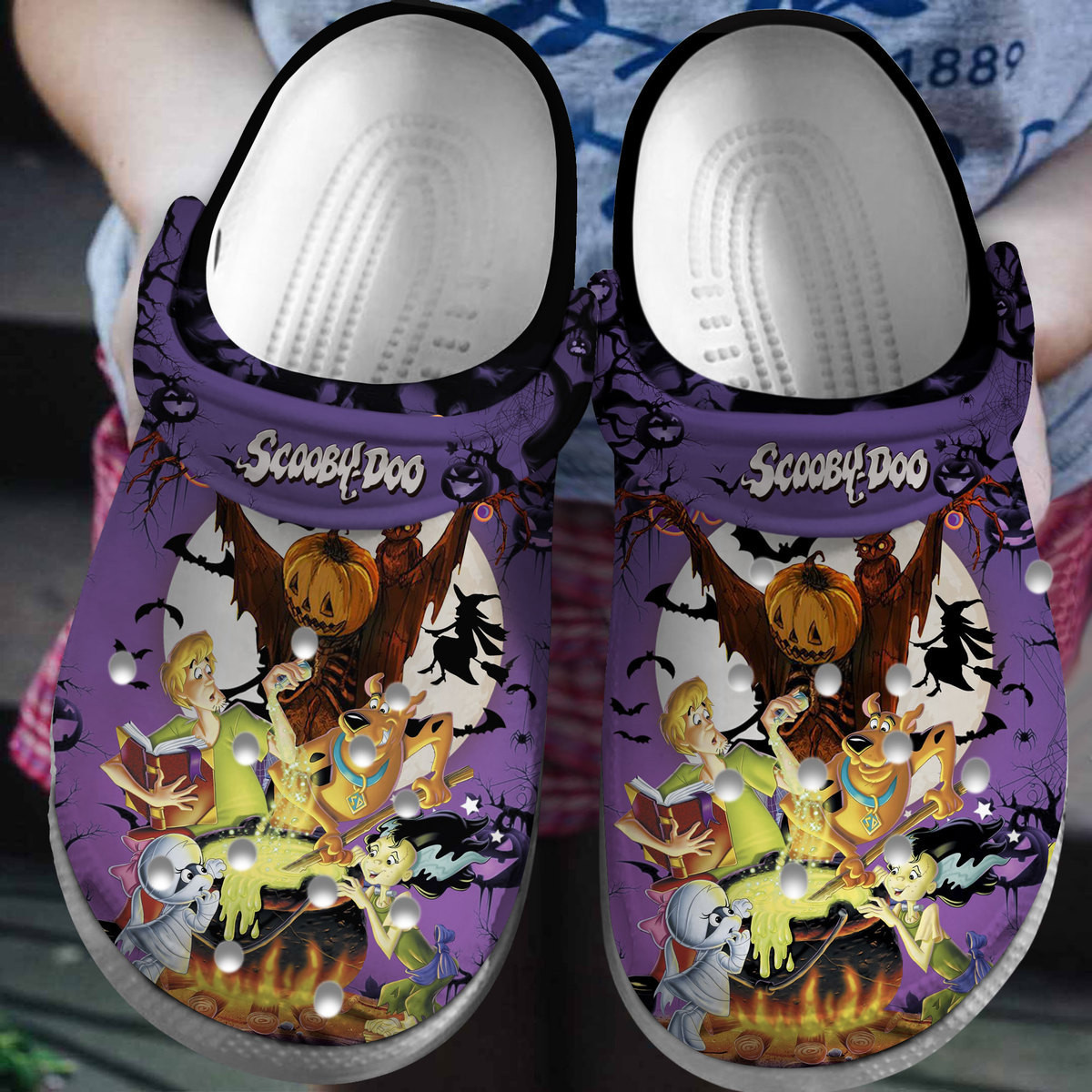 Footwearmerch Scooby Doo Cartoon Crocs Crocband Clogs Shoes Comfortable For Men Women and Kids