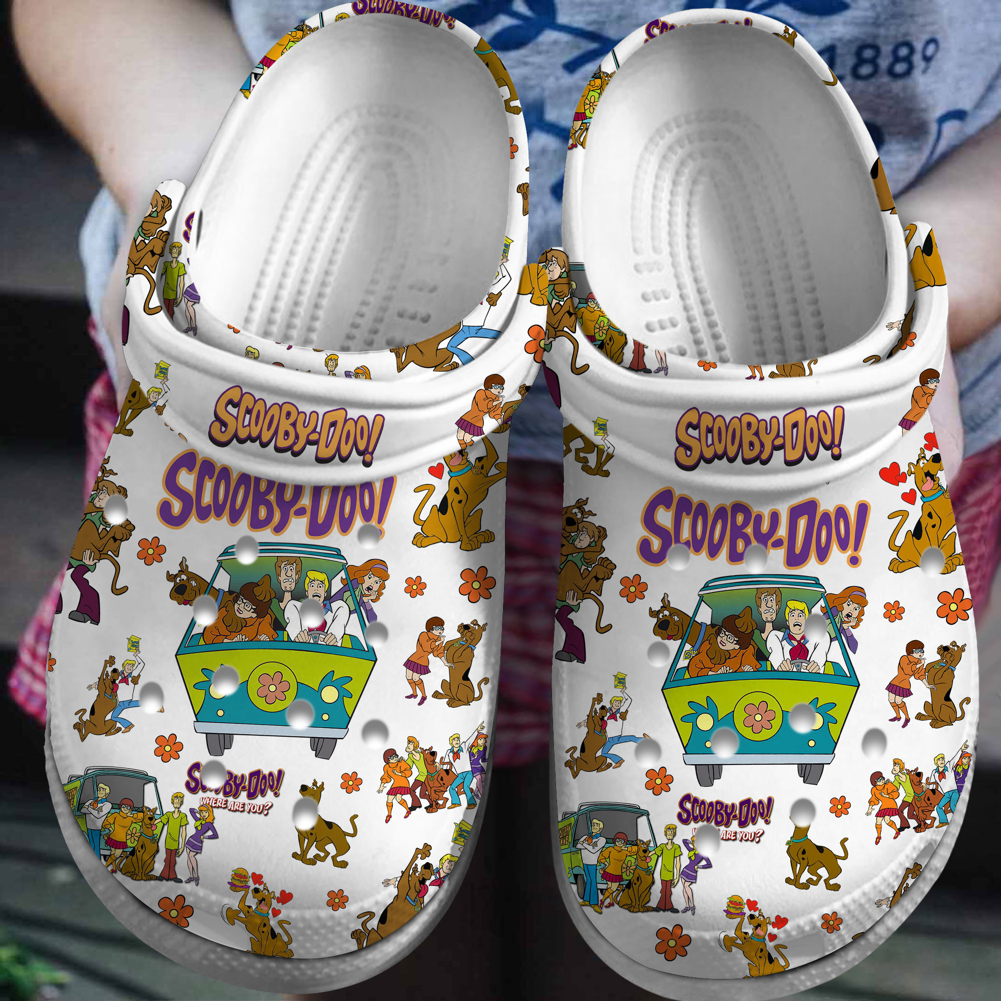Footwearmerch Scooby Doo Cartoon Crocs Crocband Clogs Shoes Comfortable For Men Women and Kids