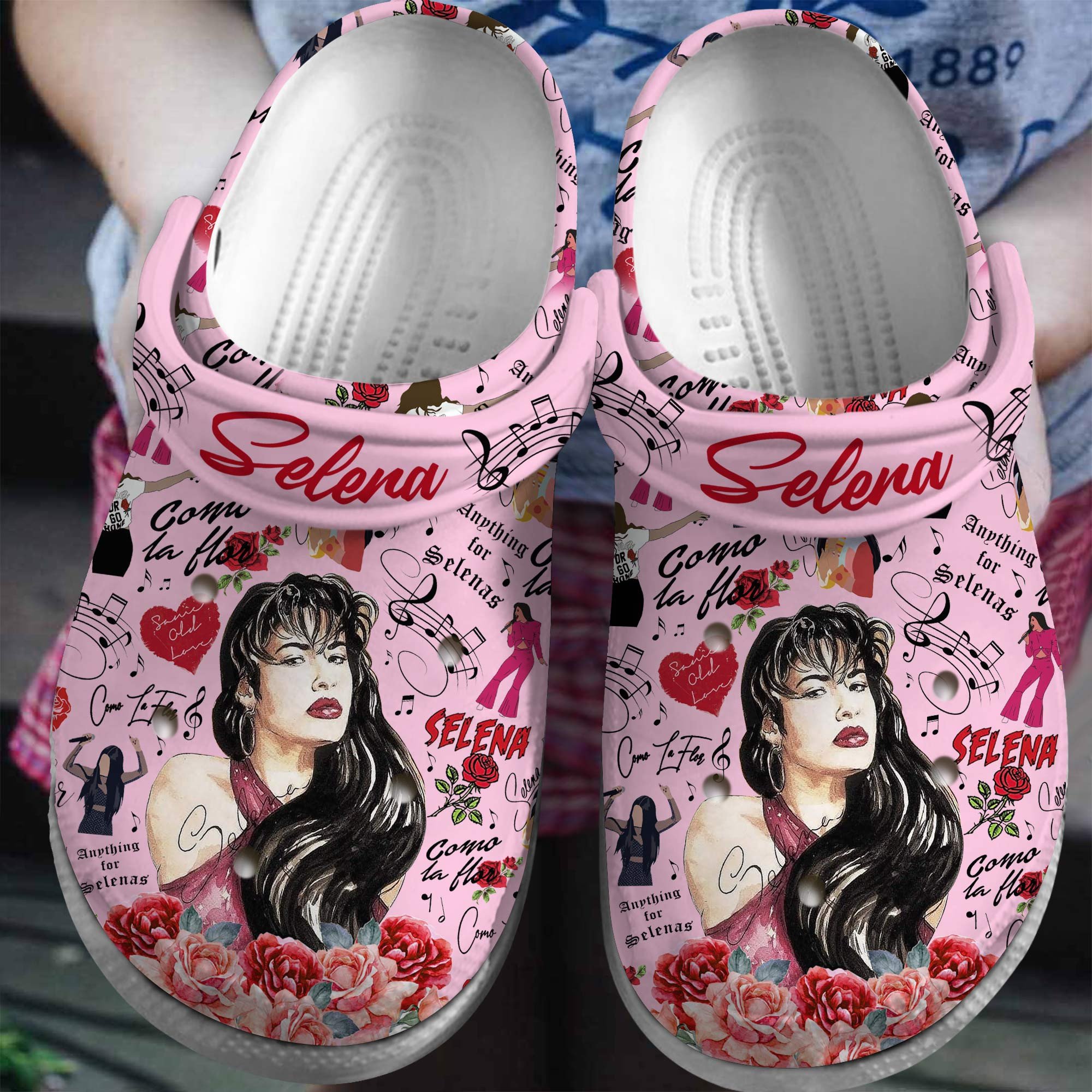 Footwearmerch Selena Singer Music Crocs Crocband Clogs Shoes Comfortable For Men Women and Kids
