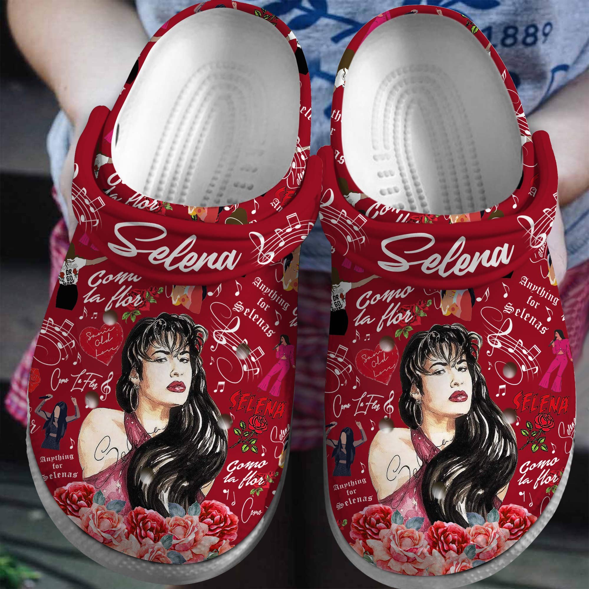 Footwearmerch Selena Singer Music Crocs Crocband Clogs Shoes Comfortable For Men Women and Kids