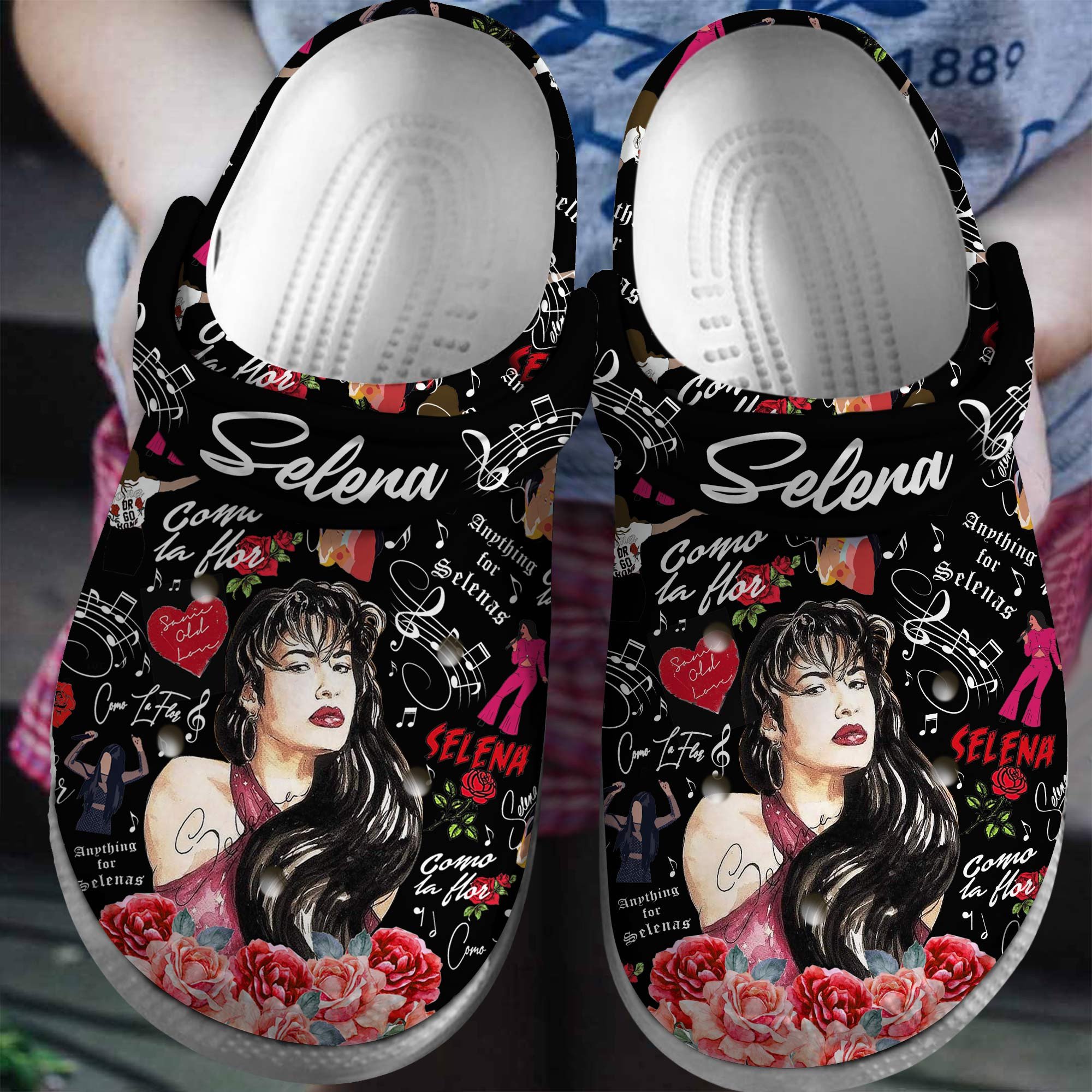 Footwearmerch Selena Singer Music Crocs Crocband Clogs Shoes Comfortable For Men Women and Kids