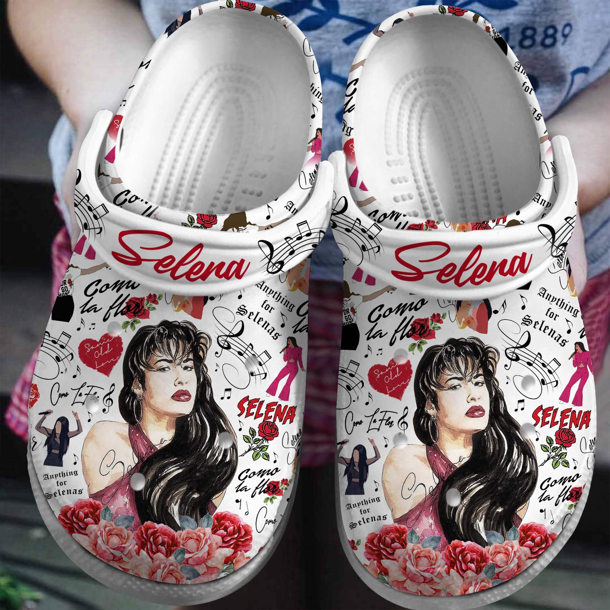 Footwearmerch Selena Singer Music Crocs Crocband Clogs Shoes Comfortable For Men Women and Kids