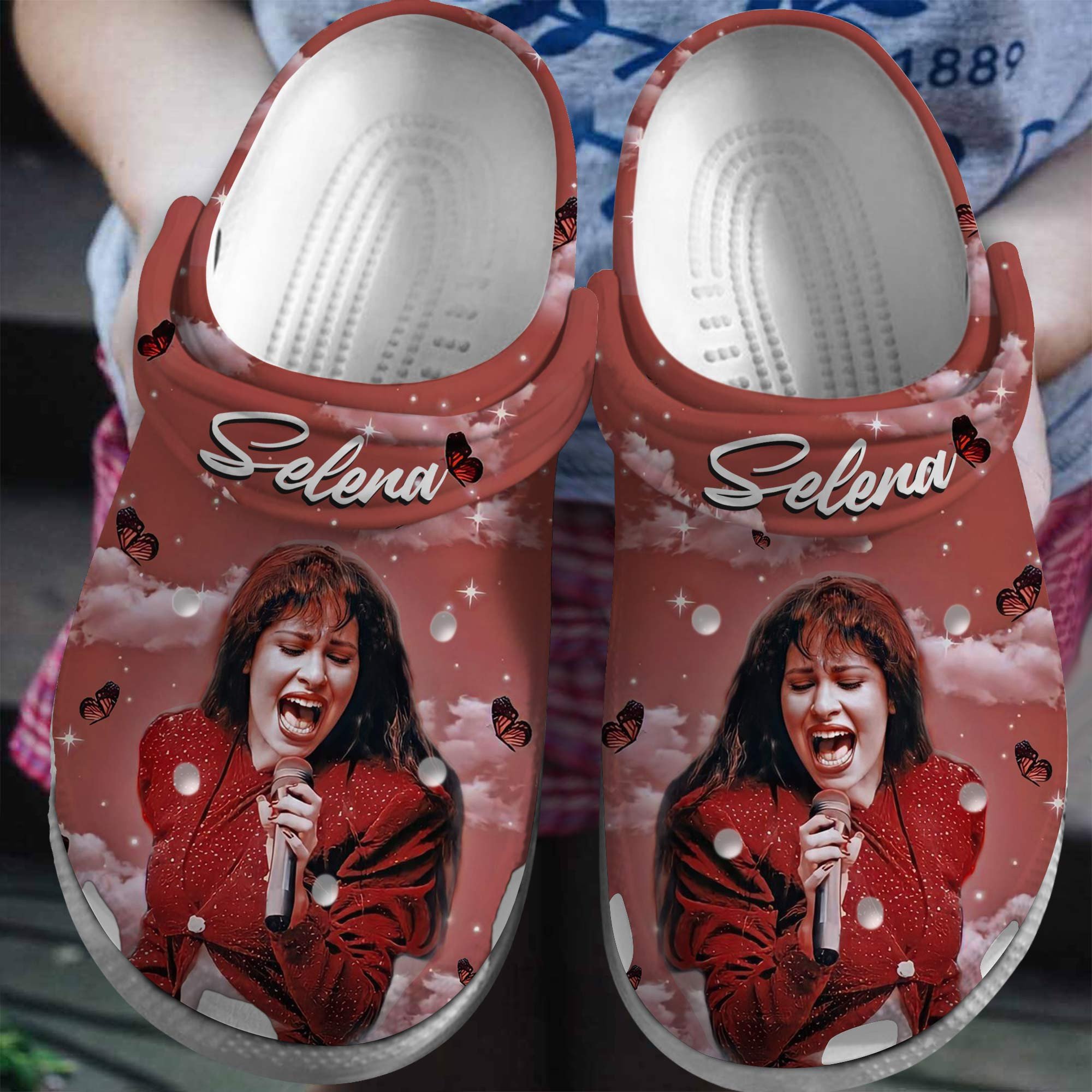 Footwearmerch Selena Singer Music Crocs Crocband Clogs Shoes Comfortable For Men Women and Kids