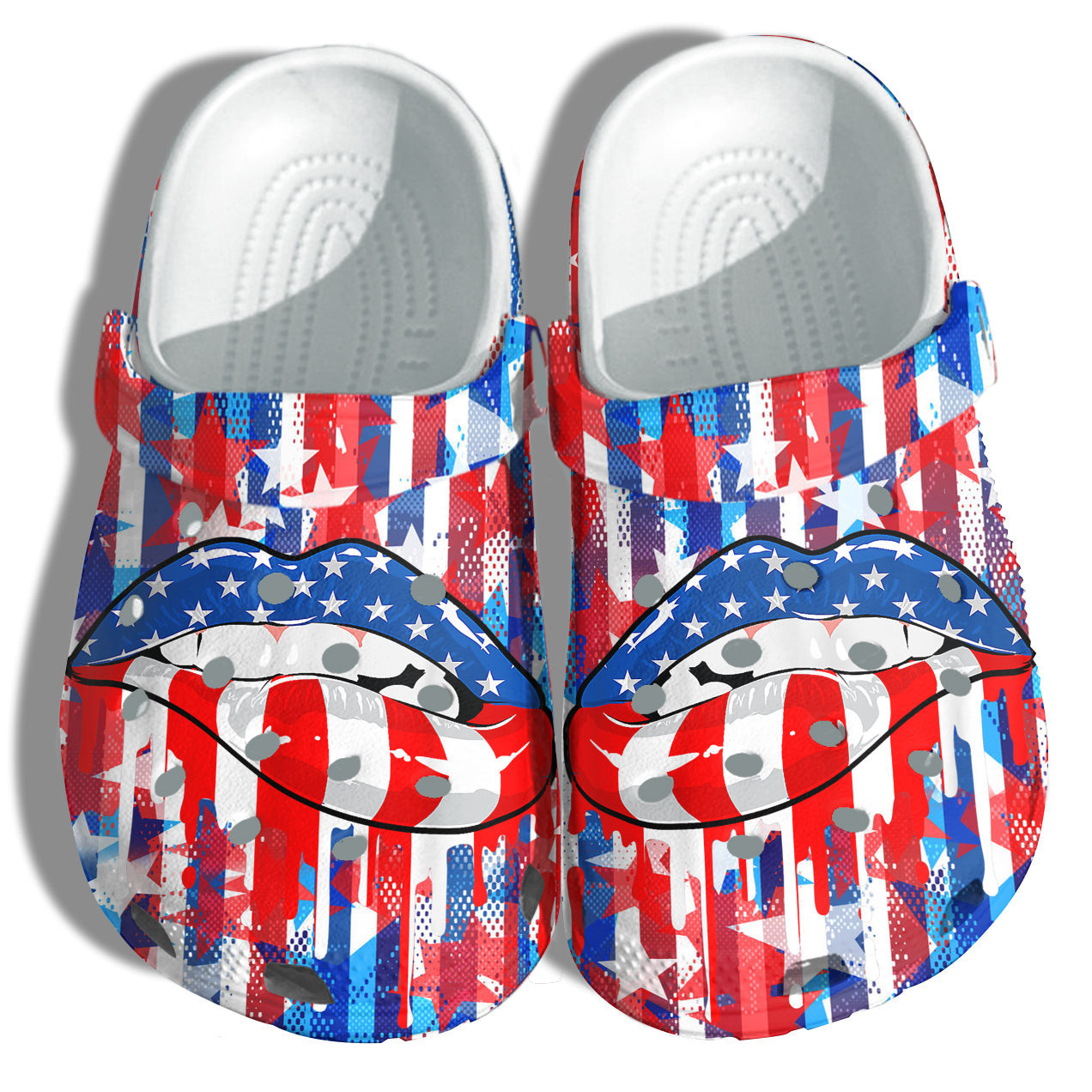Footwearmerch Sexy Lip 4Th Of July Shoes Gift Women - America Flag Celebrate Nationdal Day Shoes Birthday Day Gift