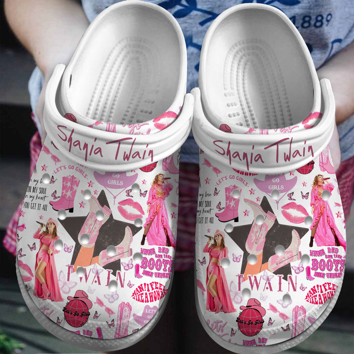 Footwearmerch Shania Twain Music Crocs Crocband Clogs Shoes Comfortable For Men Women and Kids
