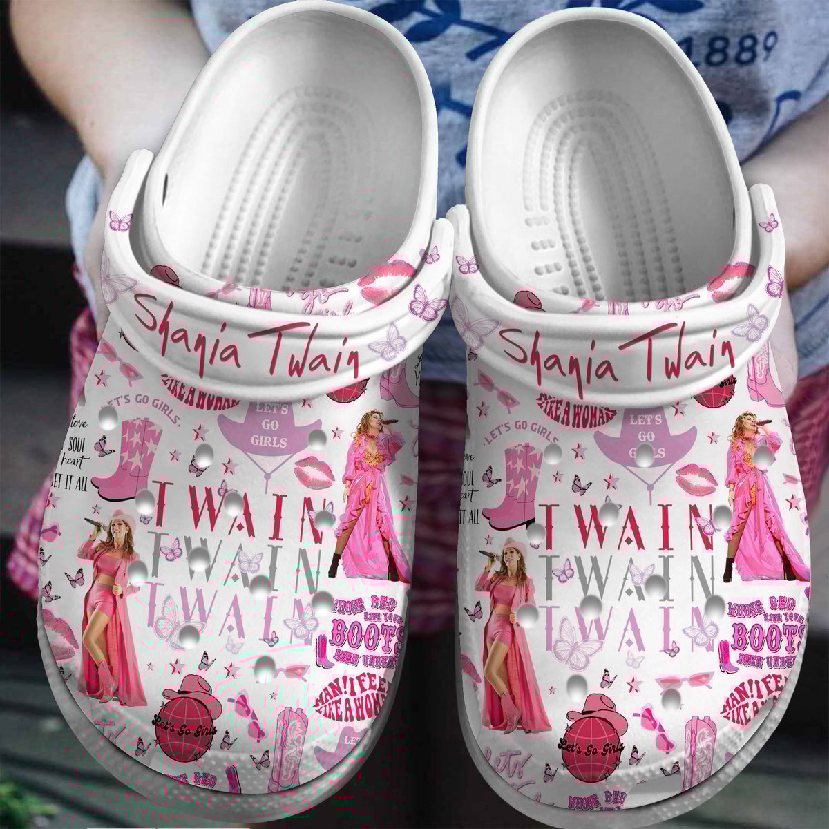 Footwearmerch Shania Twain Music Crocs Crocband Clogs Shoes Comfortable For Men Women and Kids