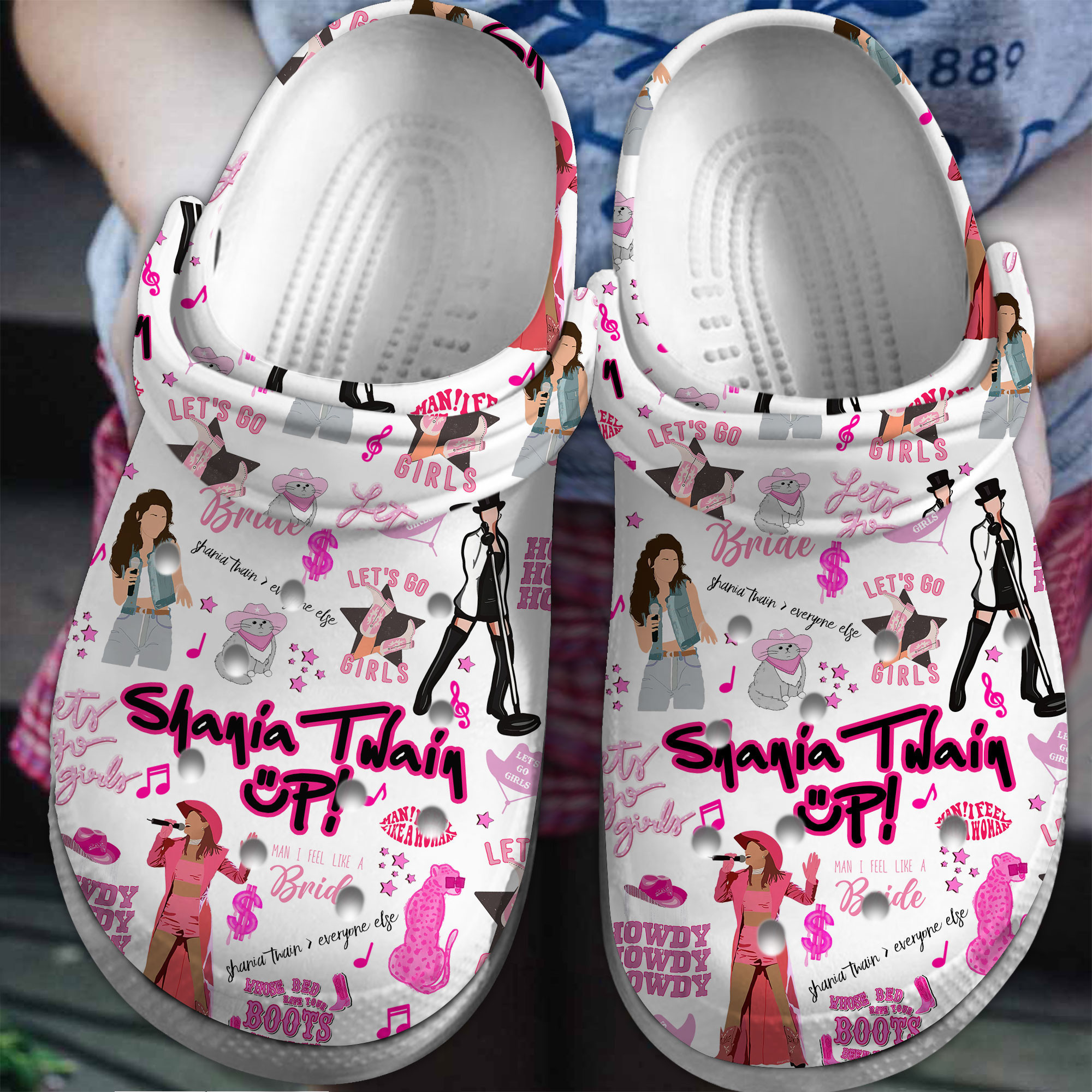 Footwearmerch Shania Twain Music Crocs Crocband Clogs Shoes Comfortable For Men Women and Kids