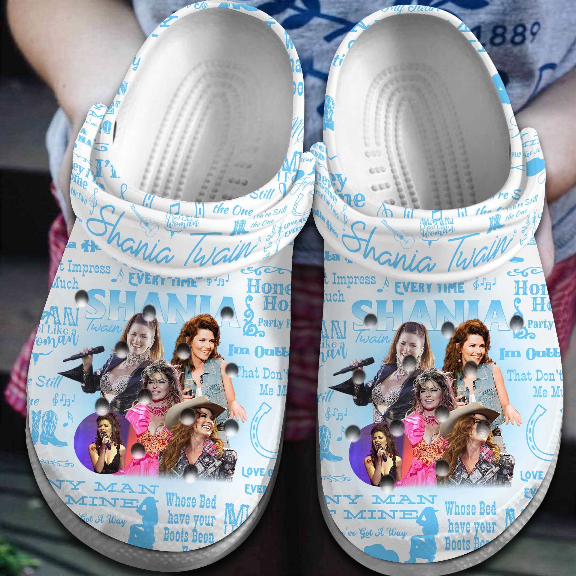 Footwearmerch Shania Twain Music Crocs Crocband Clogs Shoes Comfortable For Men Women and Kids