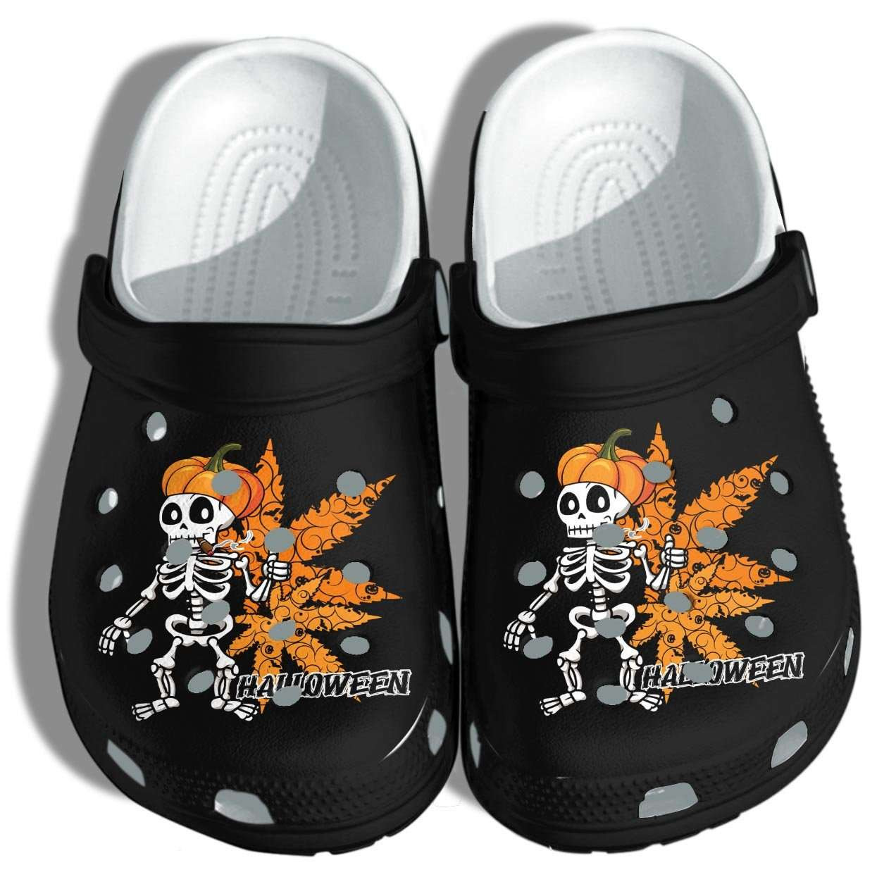 Footwearmerch Skull High Tattoo Weed Crocband Clogs Shoes