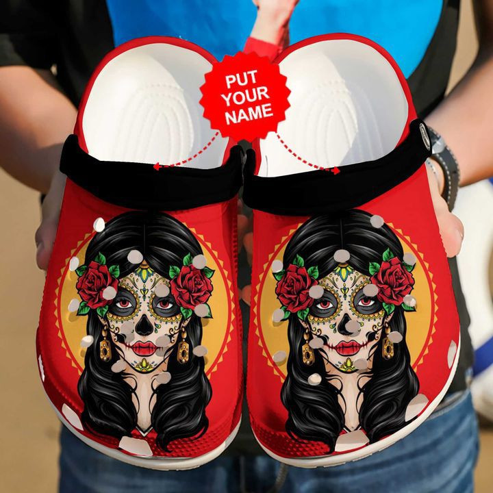 Footwearmerch Skull - Skull Girl Clog Shoes For Men And Women