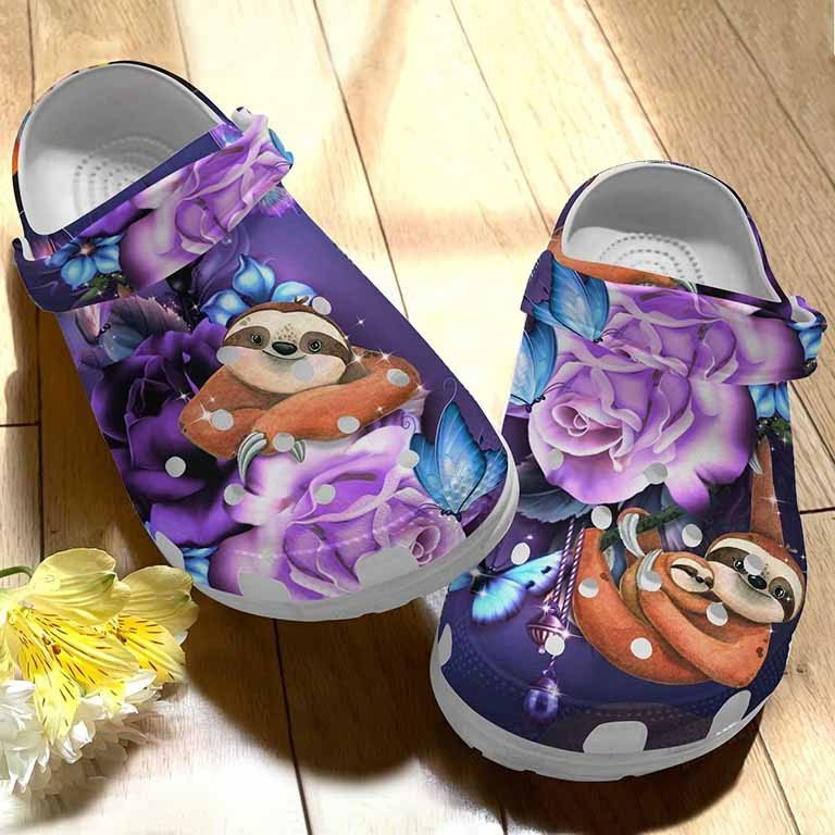 Footwearmerch Sloth Mom And Baby Clogs Shoes For Women Girls
