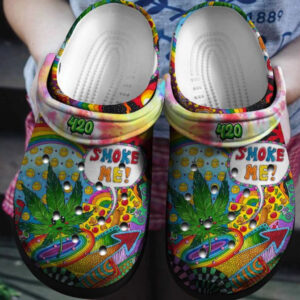 Footwearmerch Smoke Me Hippie Shoes - Funny Weed Outdoor Shoes Birthday Gift For Boy Girl