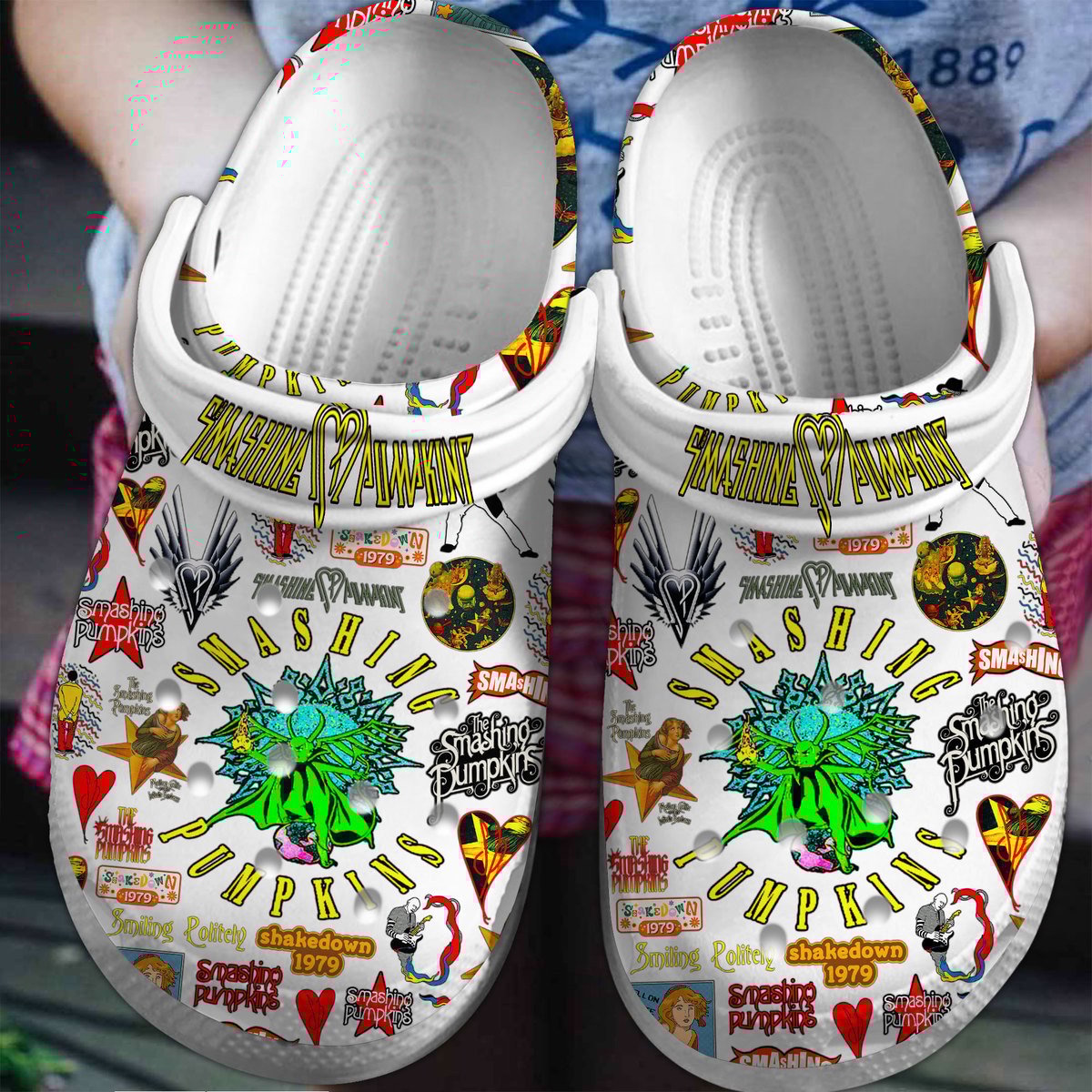 Footwearmerch The Smashing Pumpkins Music Band Crocs Crocband Clogs Shoes For Men Women and Kids