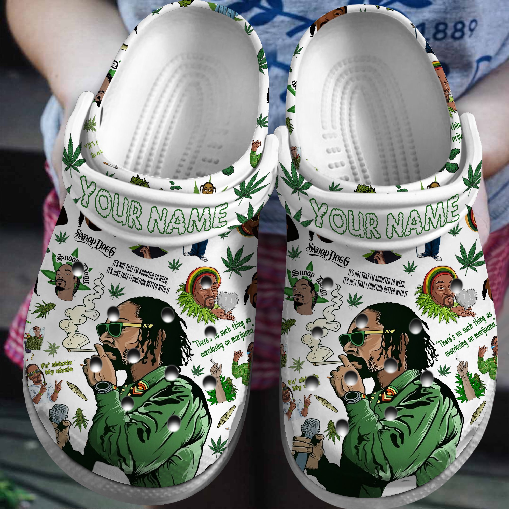Footwearmerch Snoop Dogg Rapper Music Crocs Crocband Clogs Shoes Comfortable For Men Women and Kids