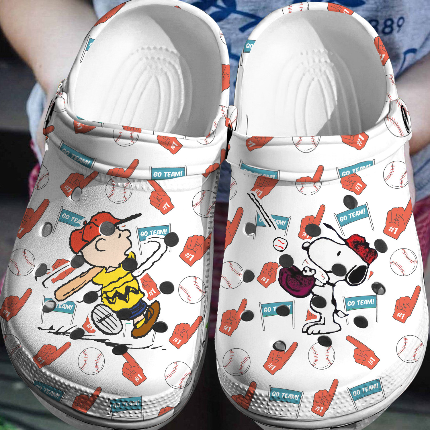 Footwearmerch Snoopy Baseball Crocs 3D Clog Shoes