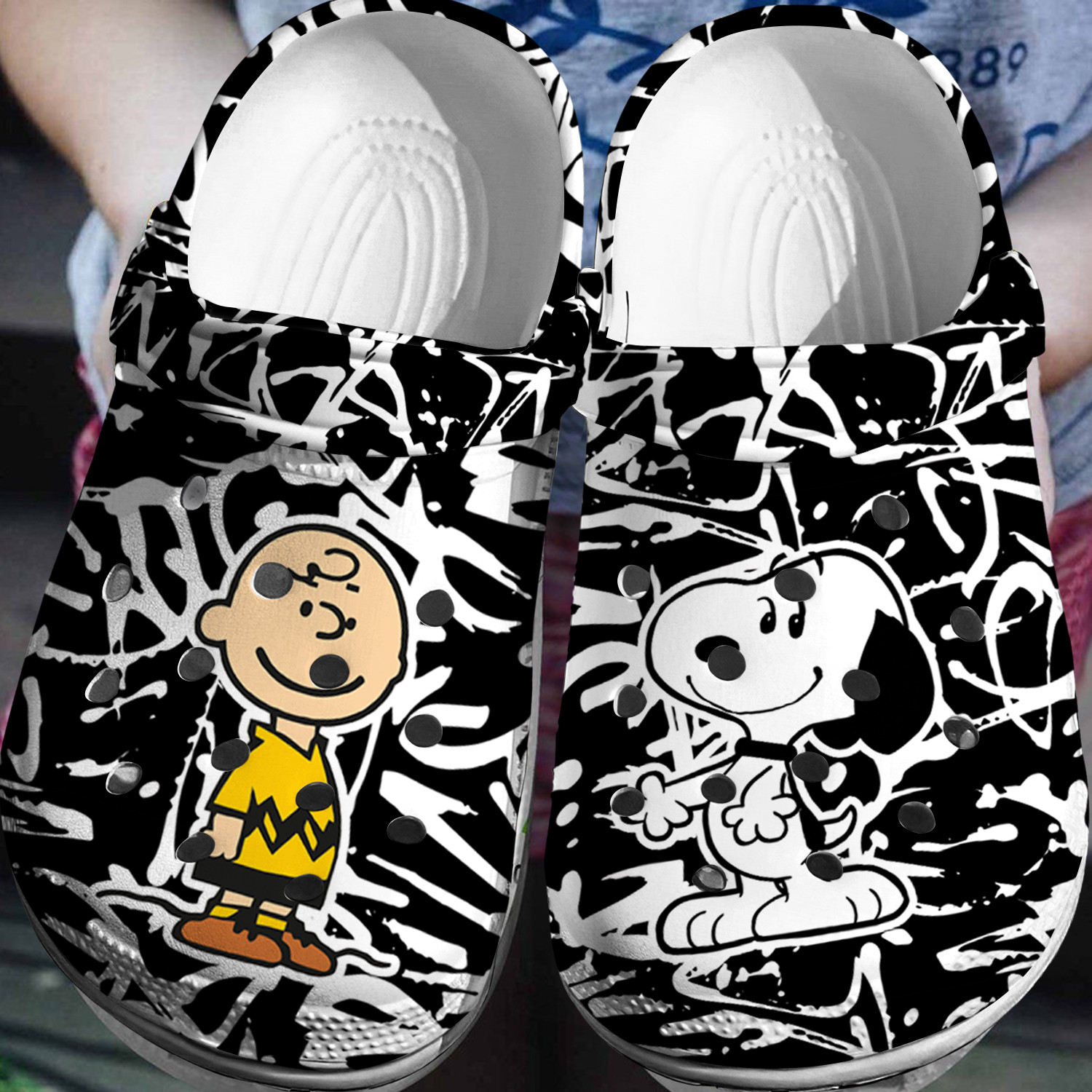 Footwearmerch Snoopy Charlie Crocs 3D Clog Shoes